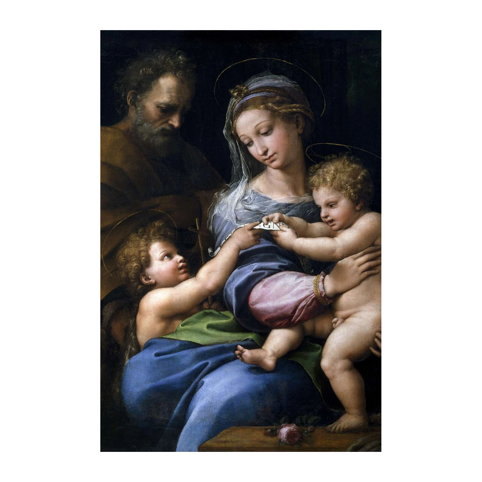 Madonna and Child with St. Joseph Wall Art
