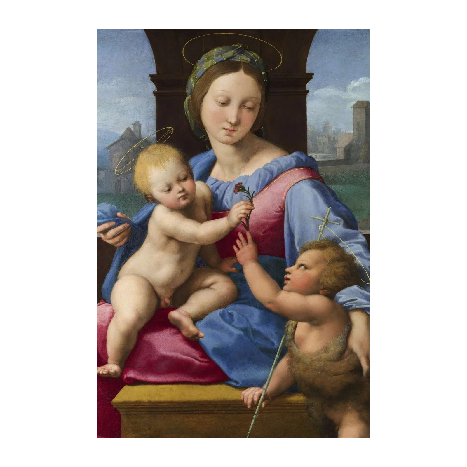 Madonna and Child with Saint John Wall Art