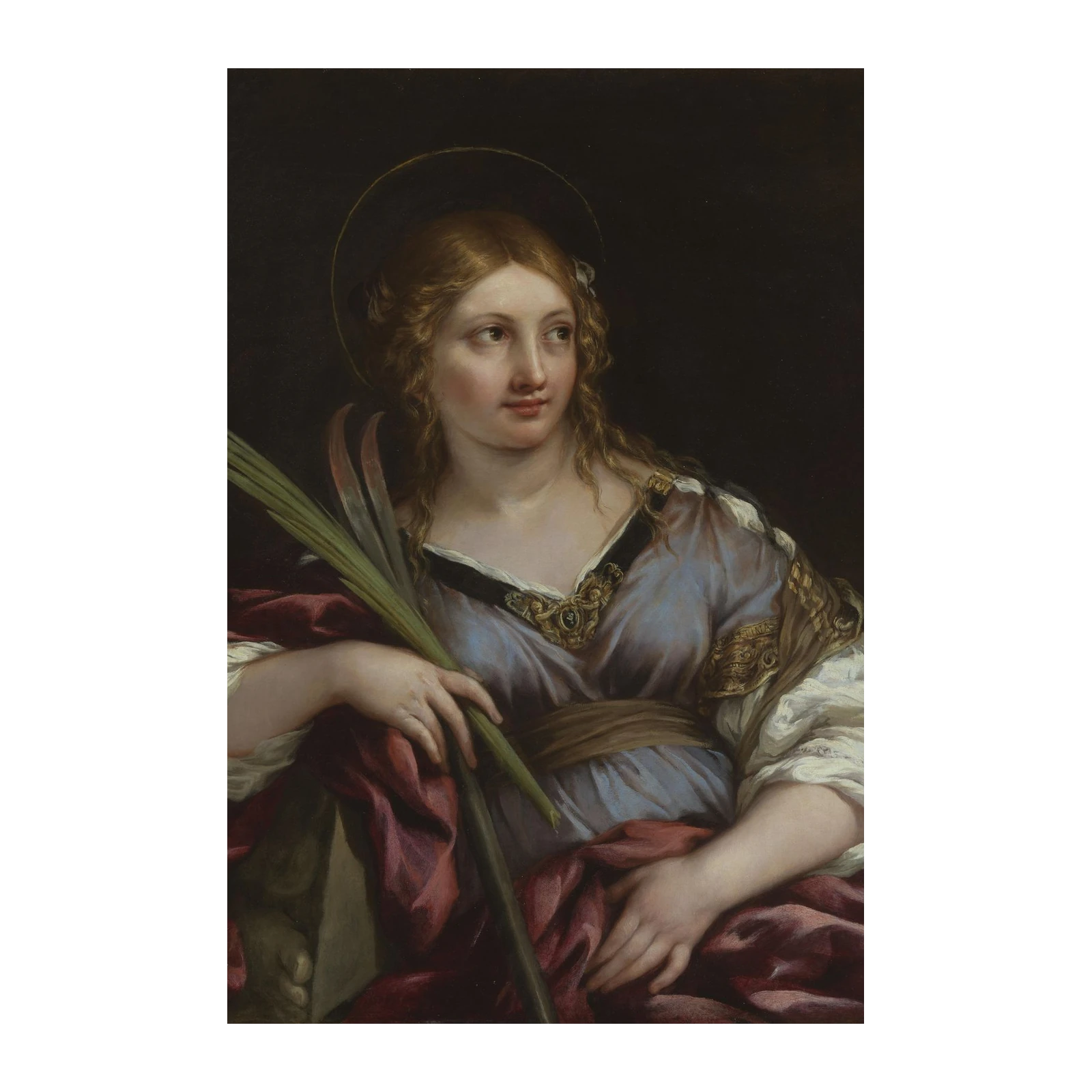Elegant Saint Portrait Oil Painting Wall Art