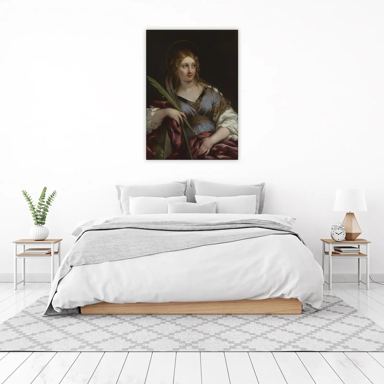 Elegant Saint Portrait Oil Painting Wall Art