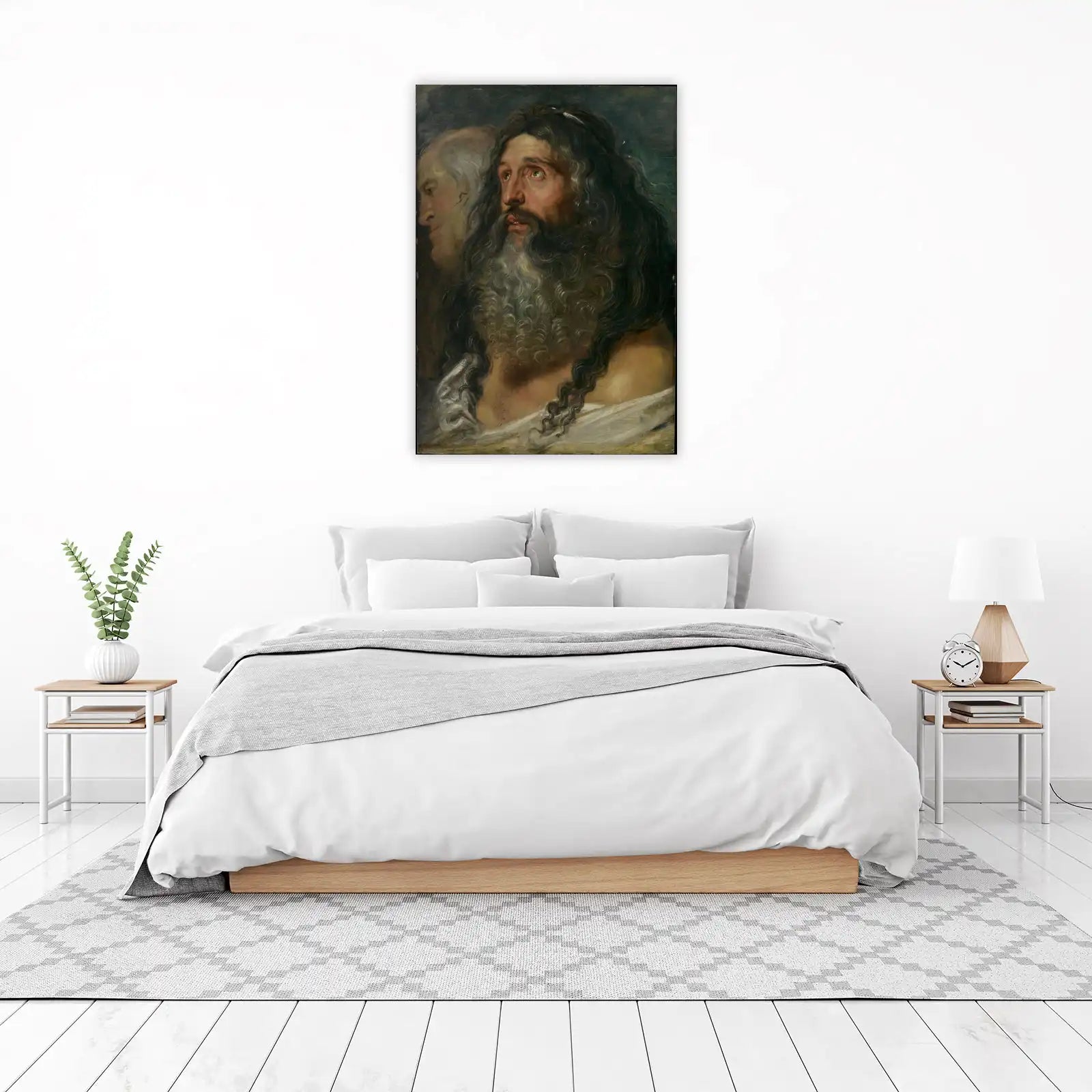 Dramatic Portrait of a Bearded Man Wall Art