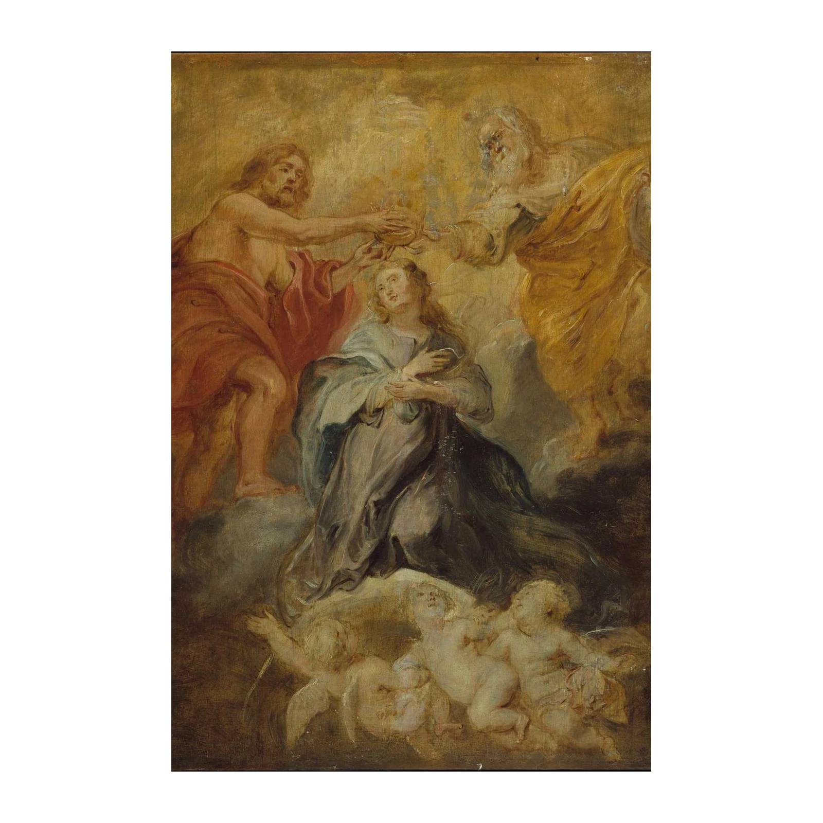 Coronation of the Virgin Religious Art Wall Art