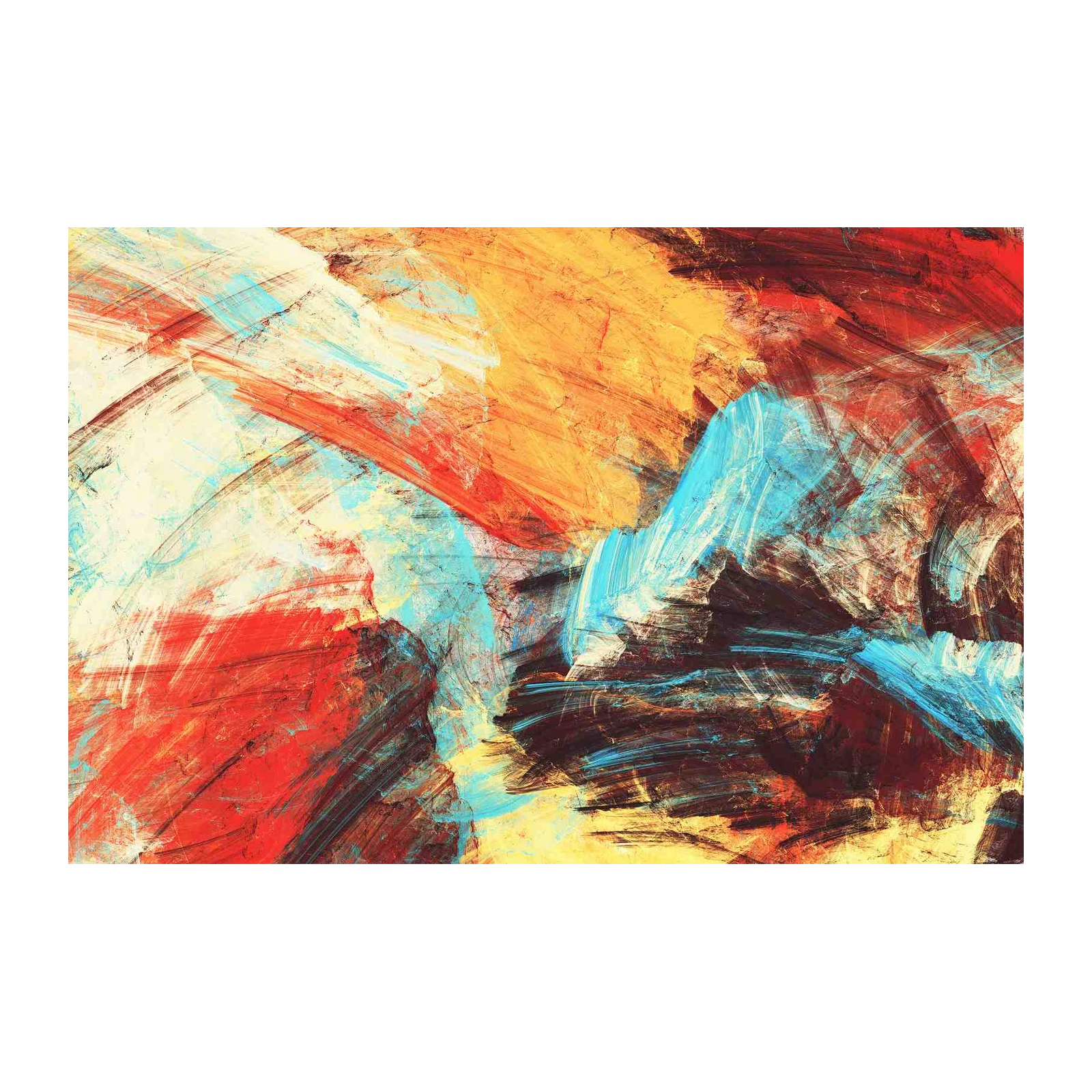 Vibrant Abstract Swirls Wall Art