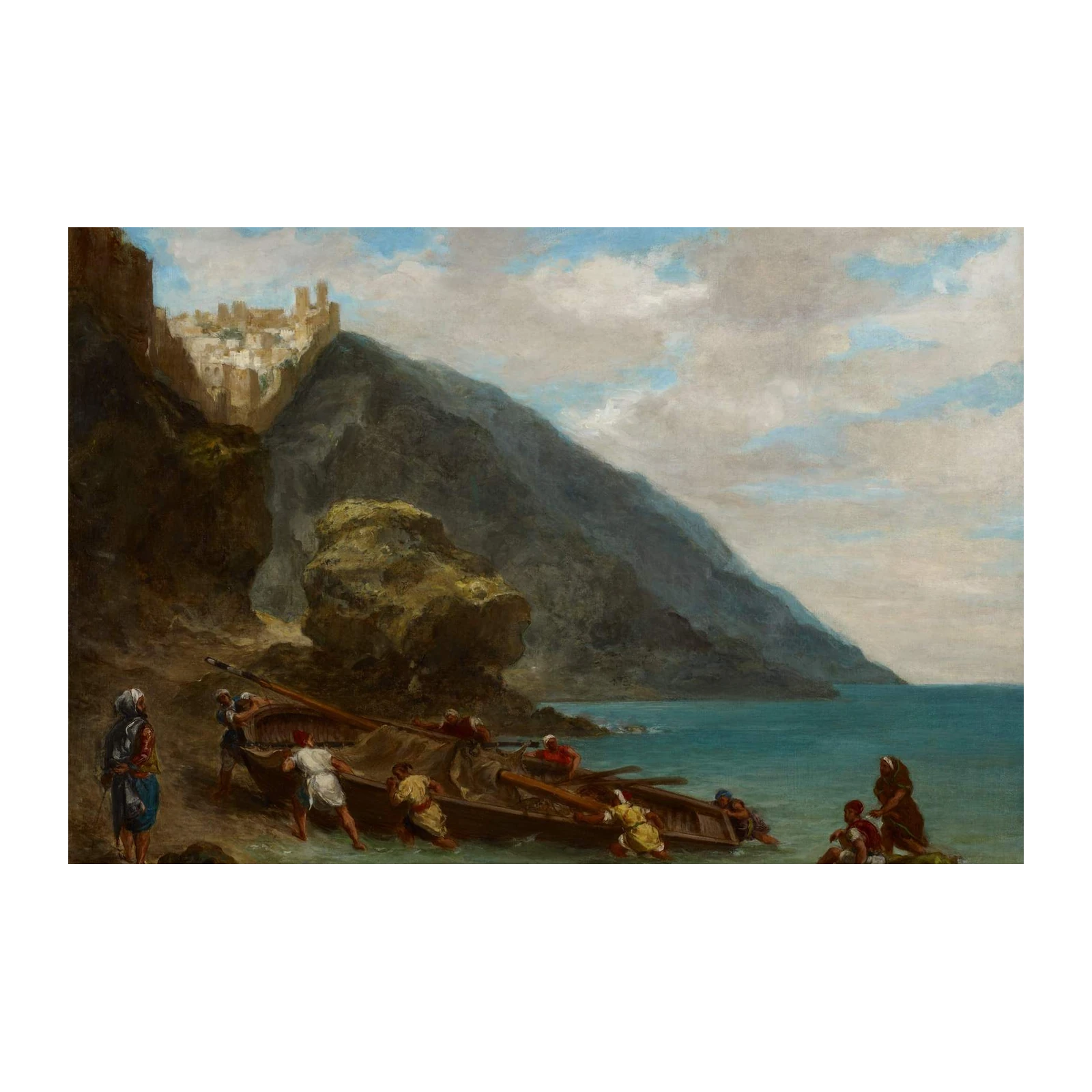 Mediterranean Landing Scene Wall Art