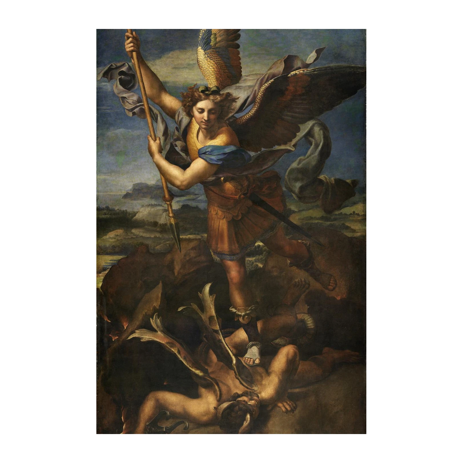 St. Michael Vanquishing Satan Baroque Wall Art