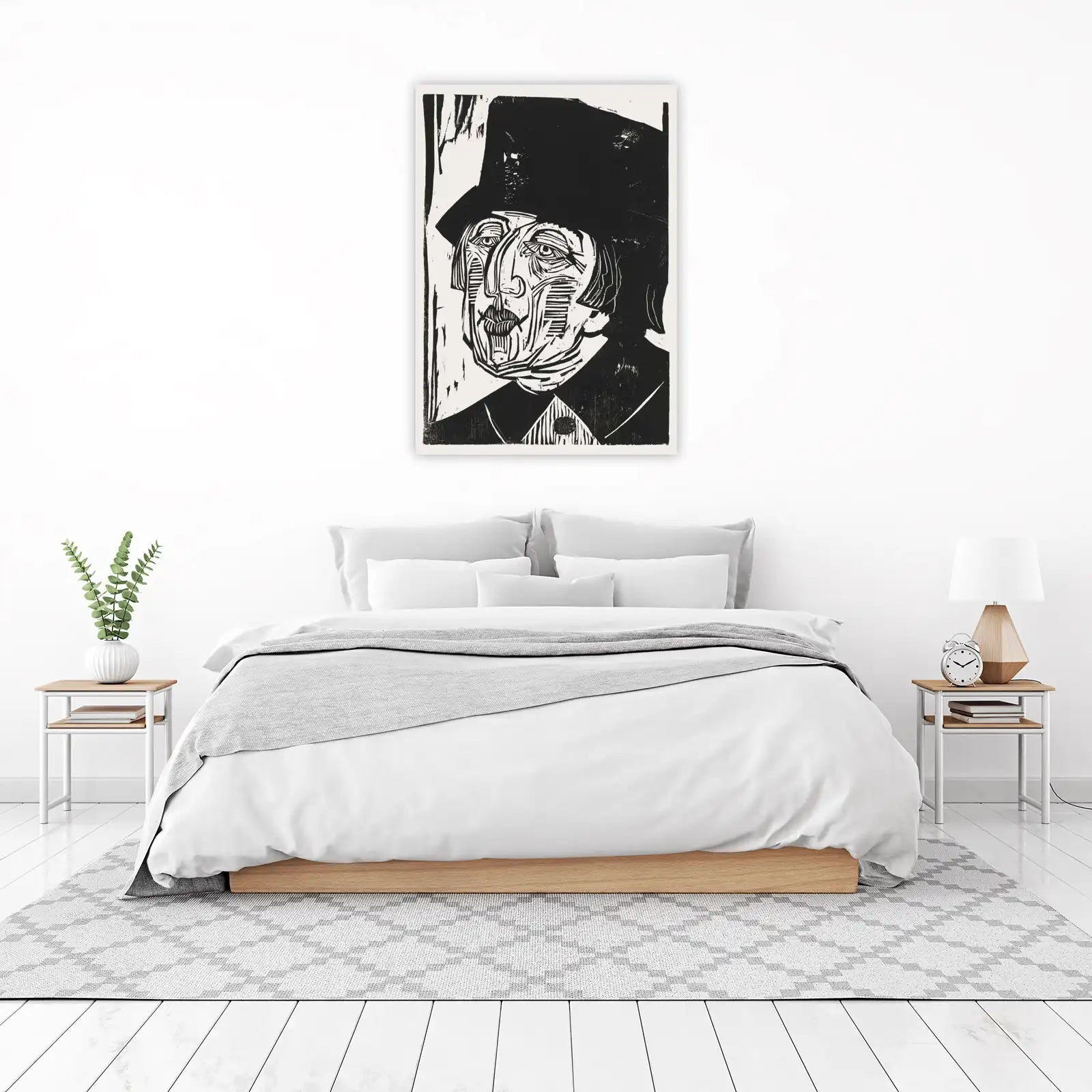 Bold Portrait Top Hat Modern Art Wall Art