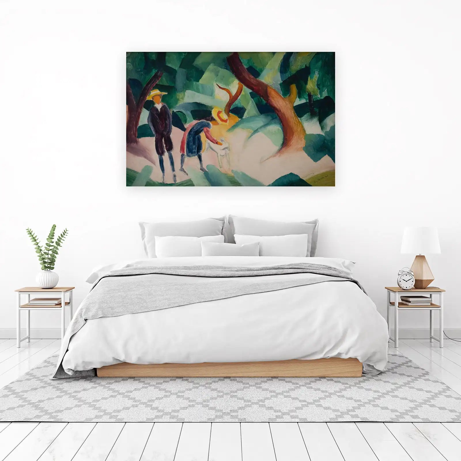 Expressive Forest Scene People Wall Art