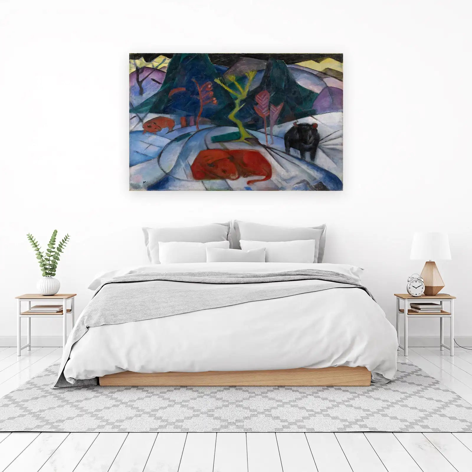 Vibrant Animal Landscape Expressionist Wall Art