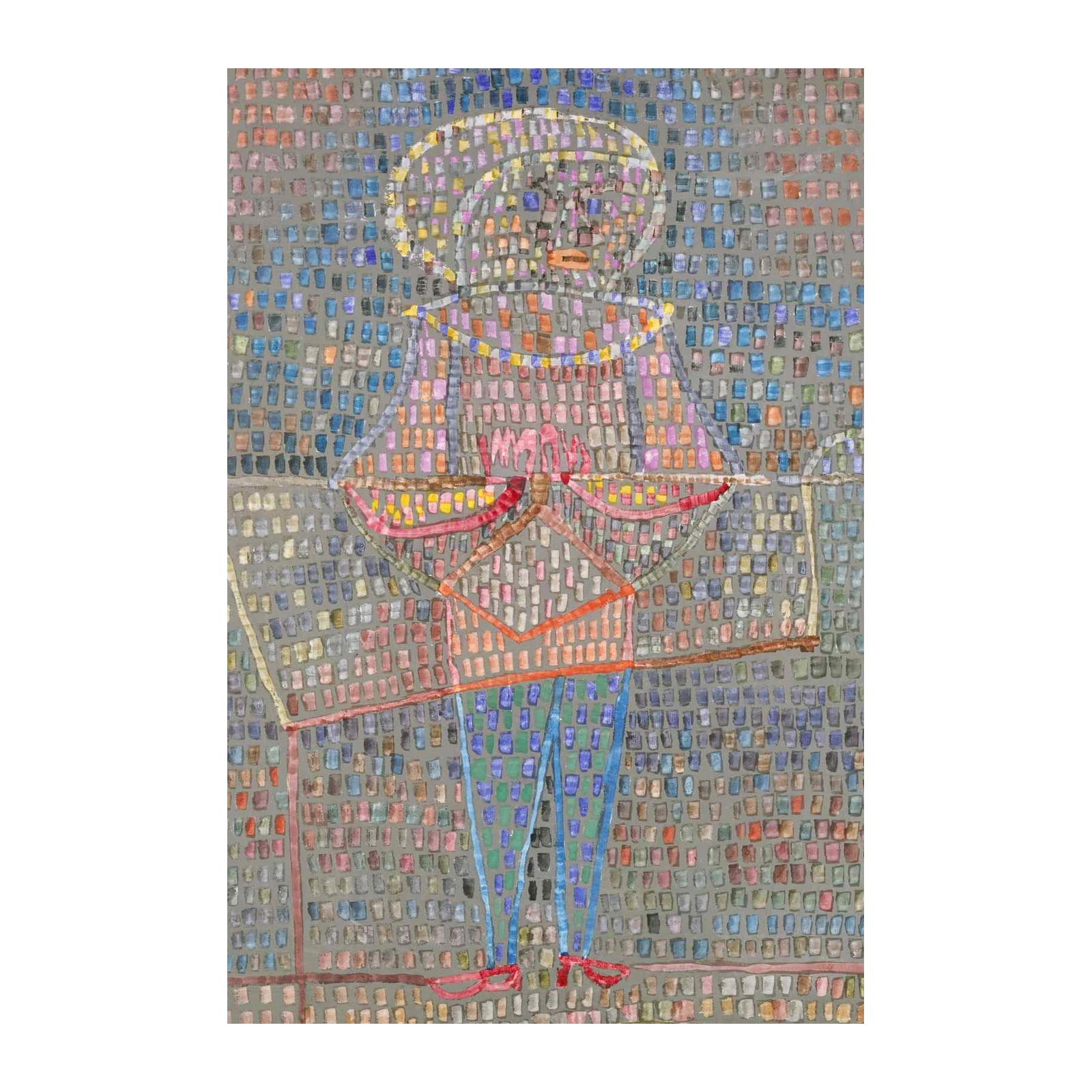 Abstract Figure Colorful Mosaic Wall Art