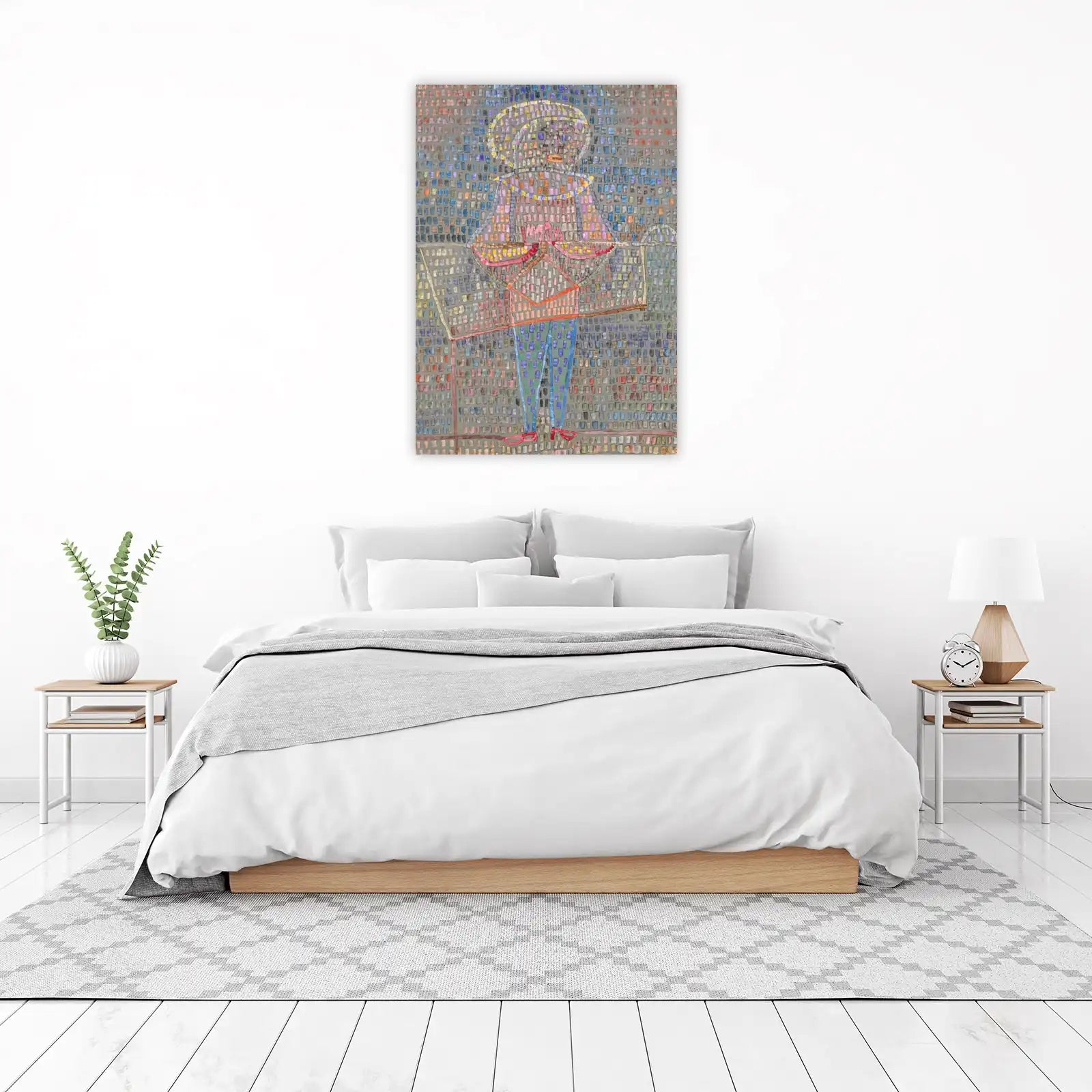 Abstract Figure Colorful Mosaic Wall Art