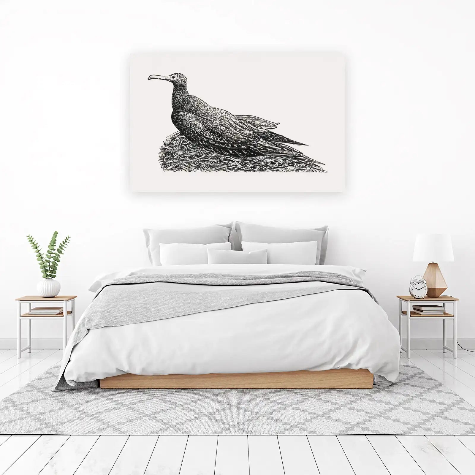 Elegant Albatross Sketch Wall Art