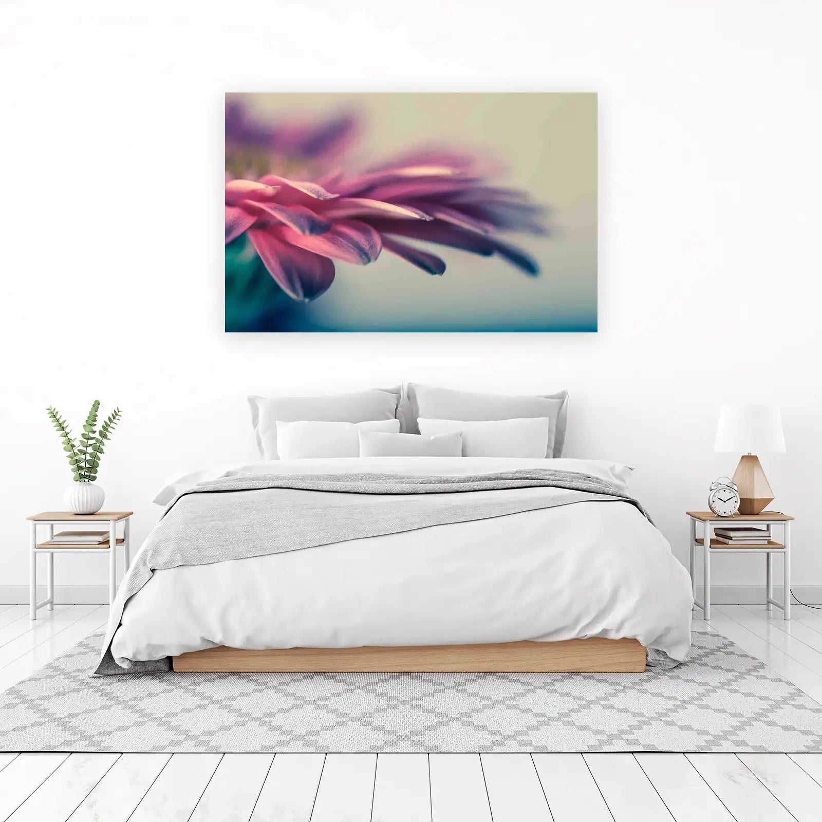 Pink Daisy Macro Floral Art Wall Art