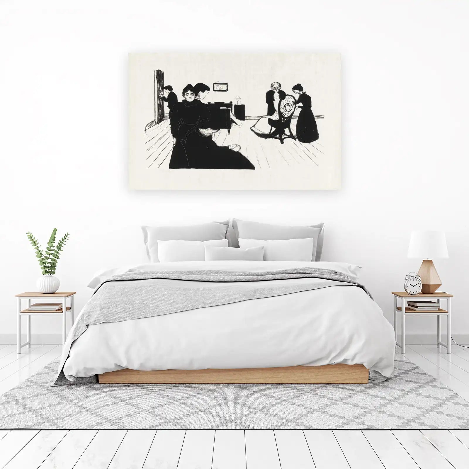 Haunting Figures in Black & White Wall Art