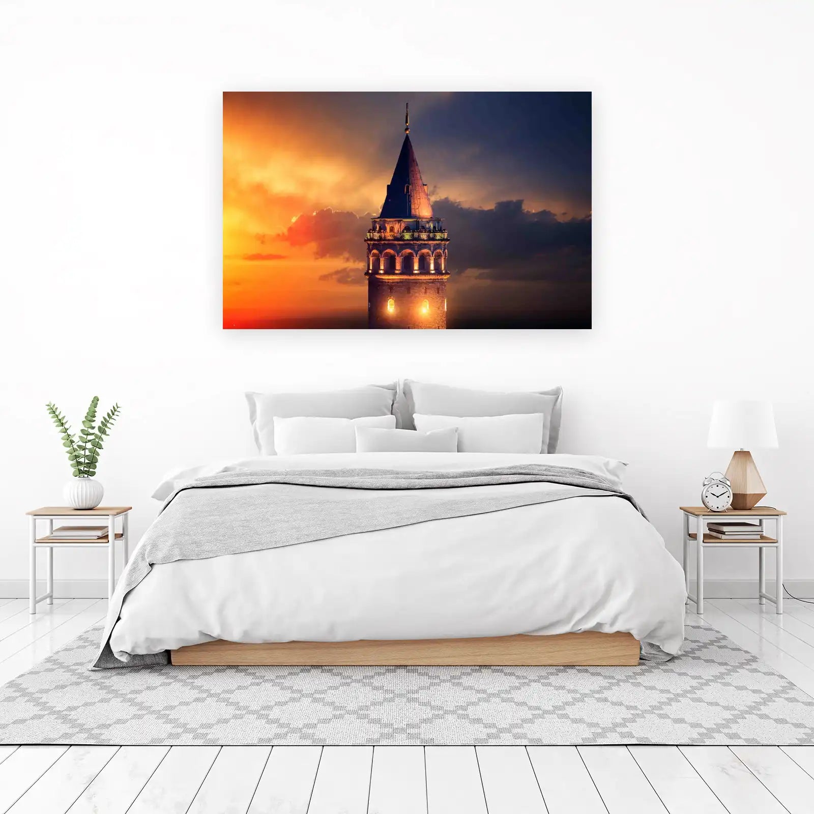Galata Tower Sunset Istanbul Wall Art