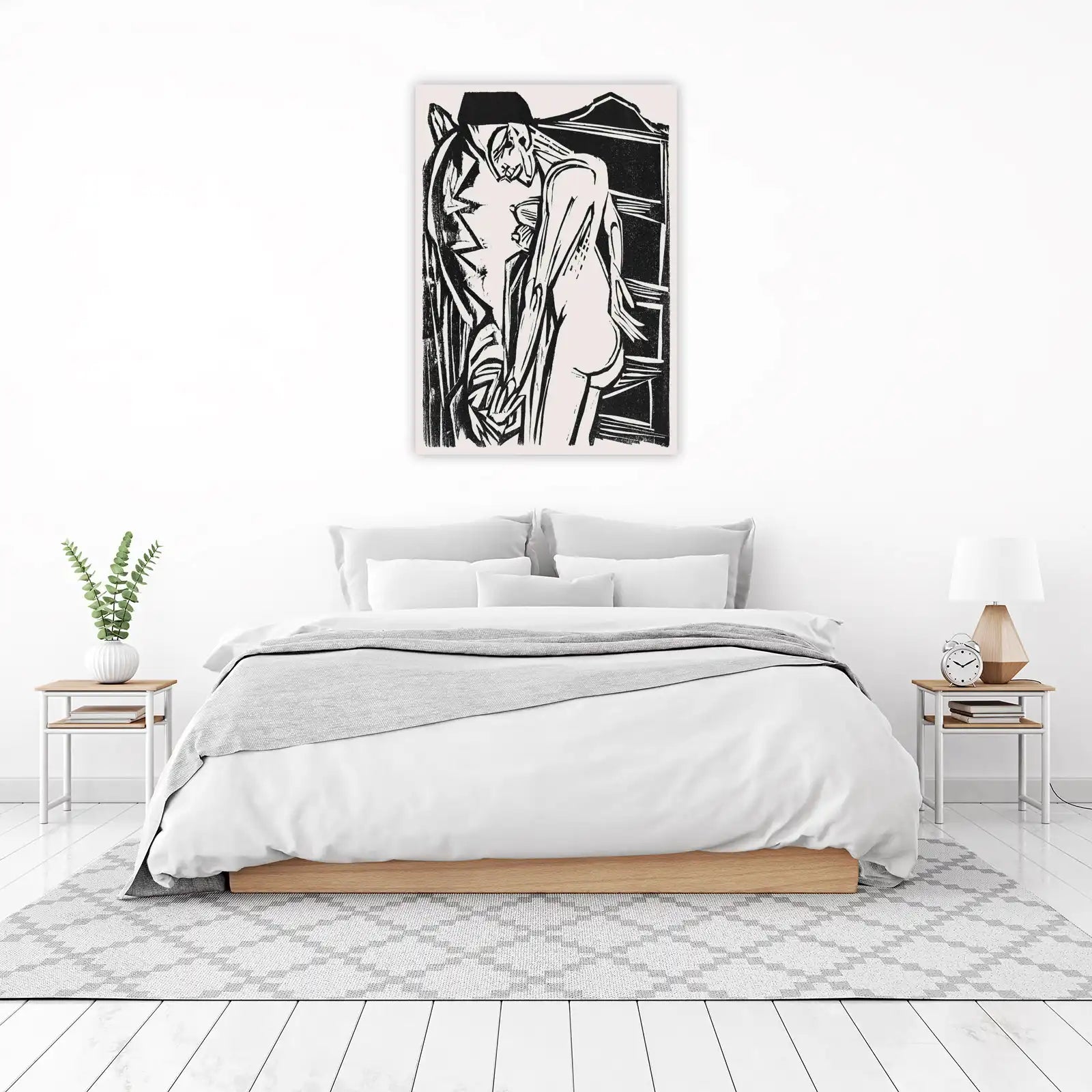 Expressive Figure Black & White Wall Art
