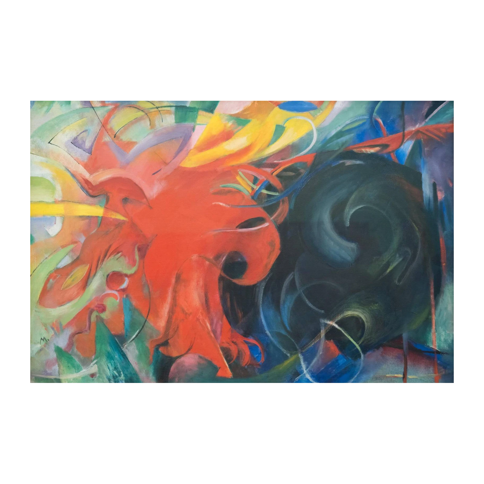 Vibrant Abstract Expressionism Wall Art