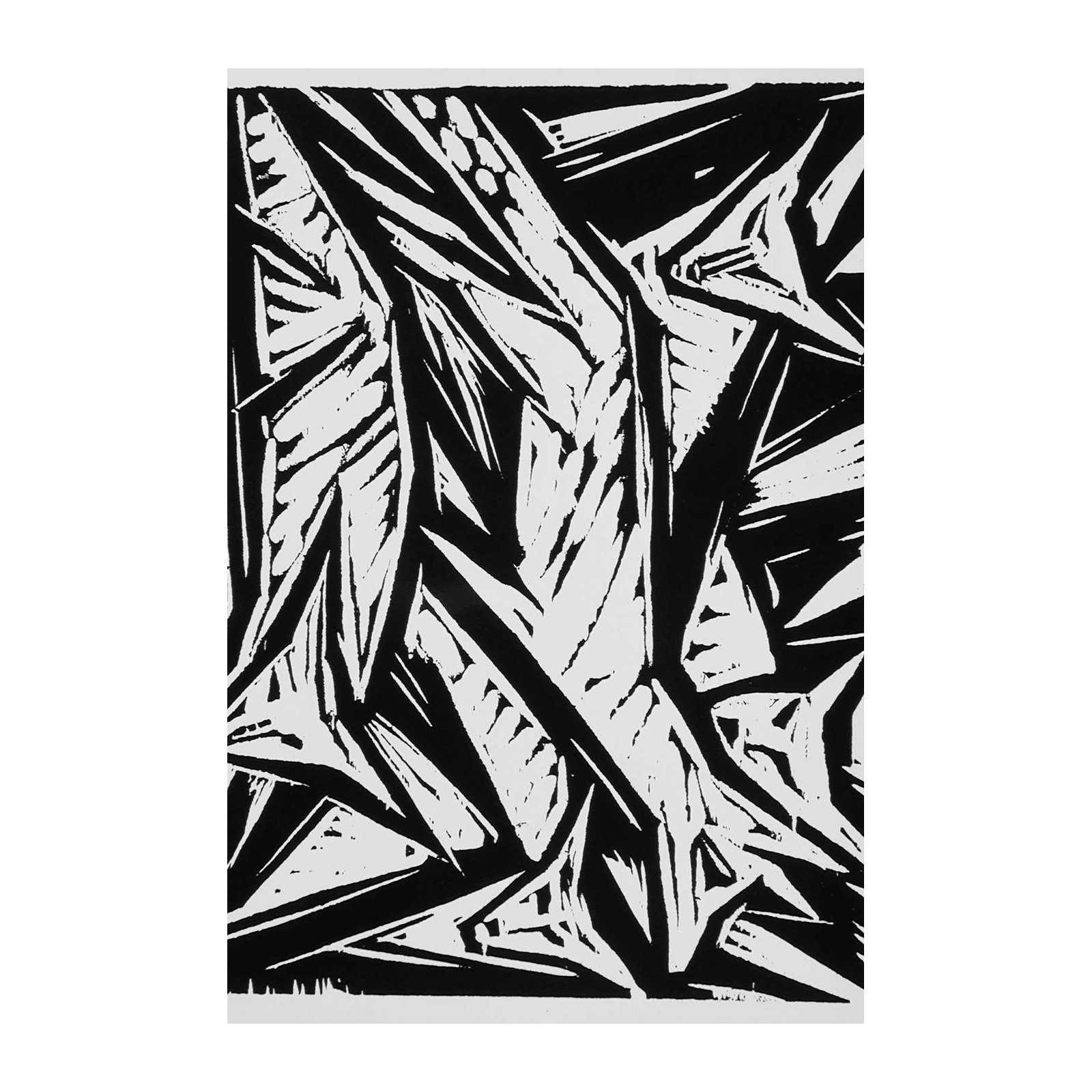 Abstract Black & White Geometric Burst Wall Art