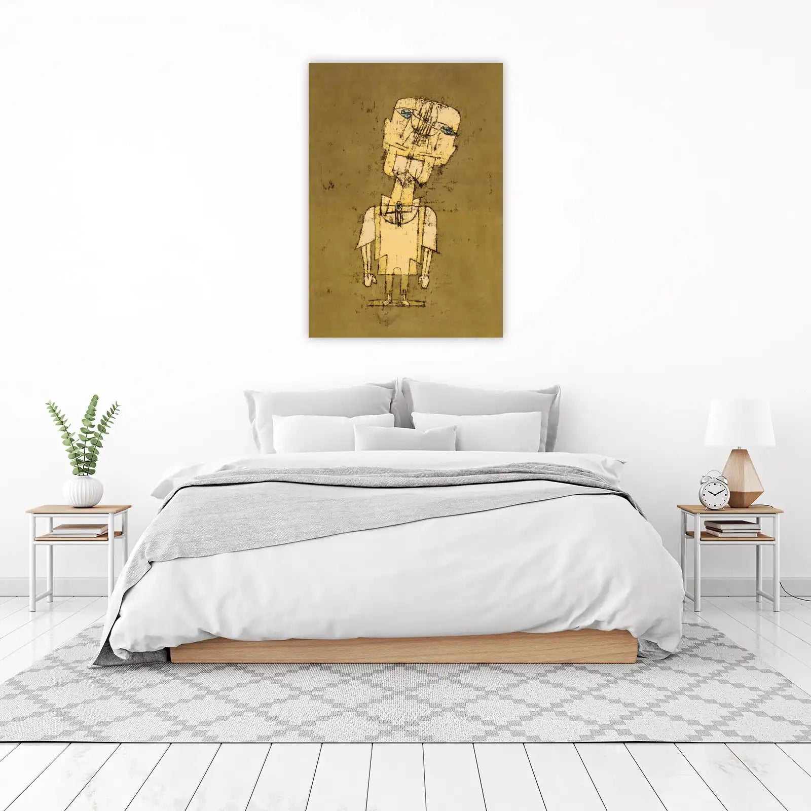Abstract Figure Yellow Wall Art
