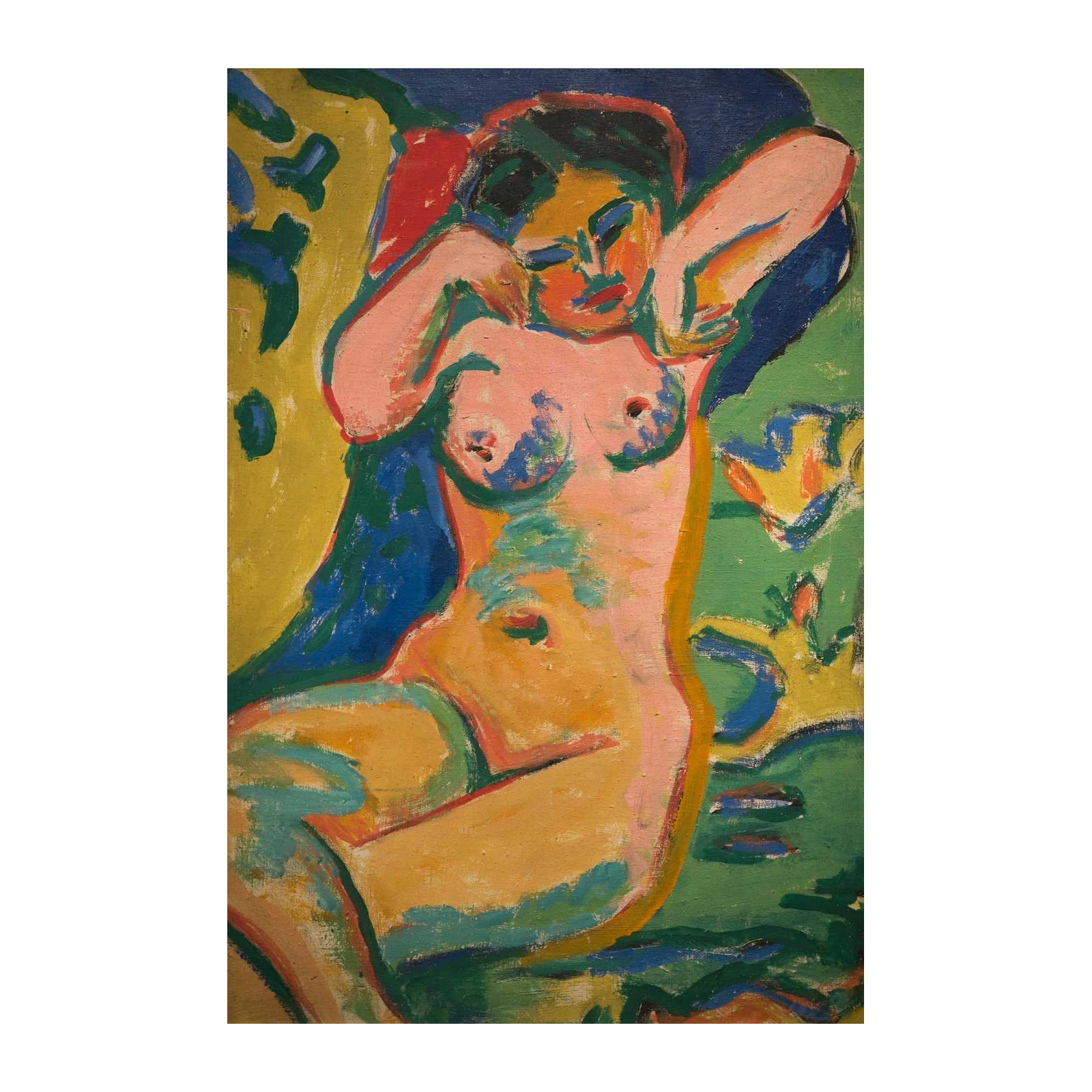 Vibrant Nude Expressionist Art Wall Art