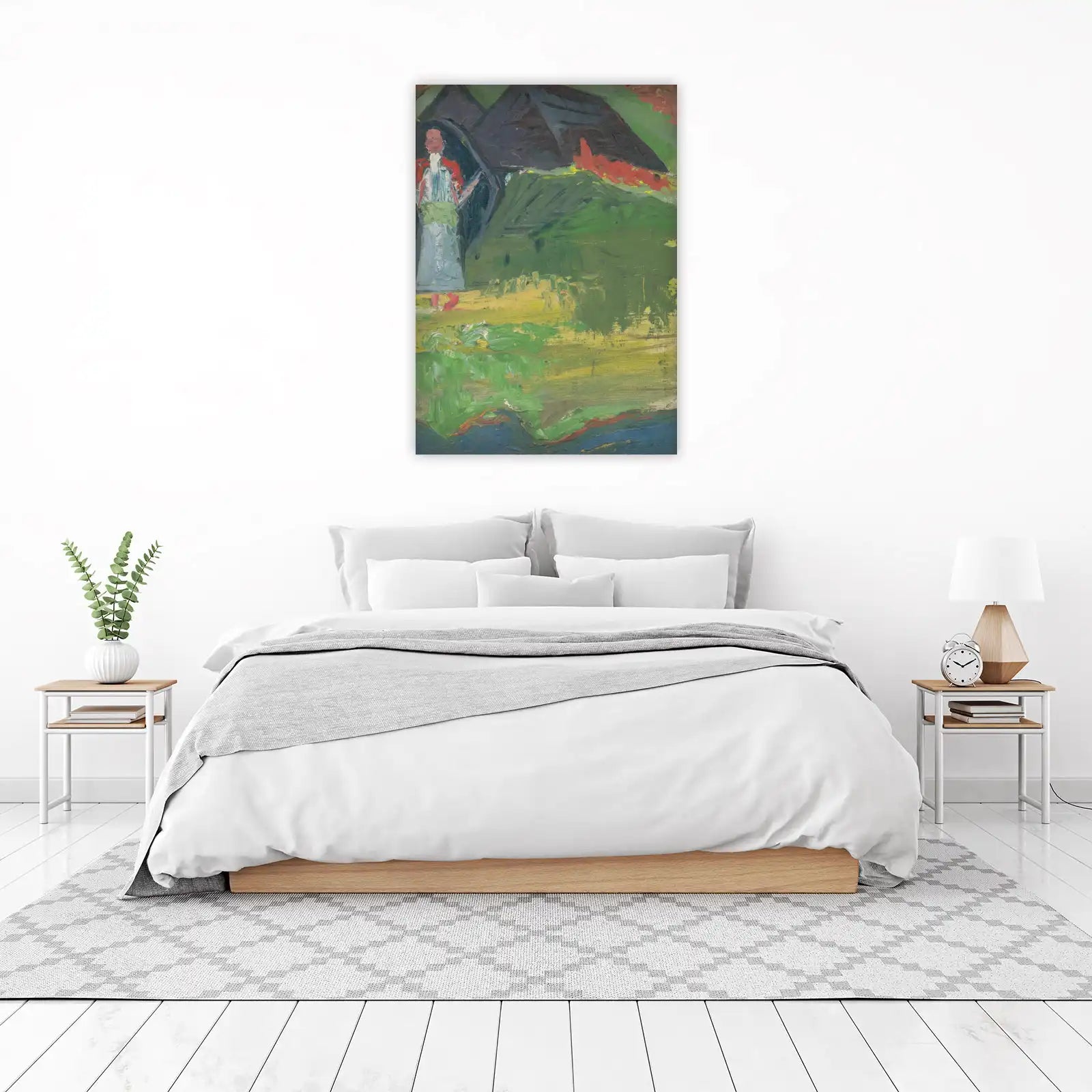 Vibrant Landscape with Figure Wall Art