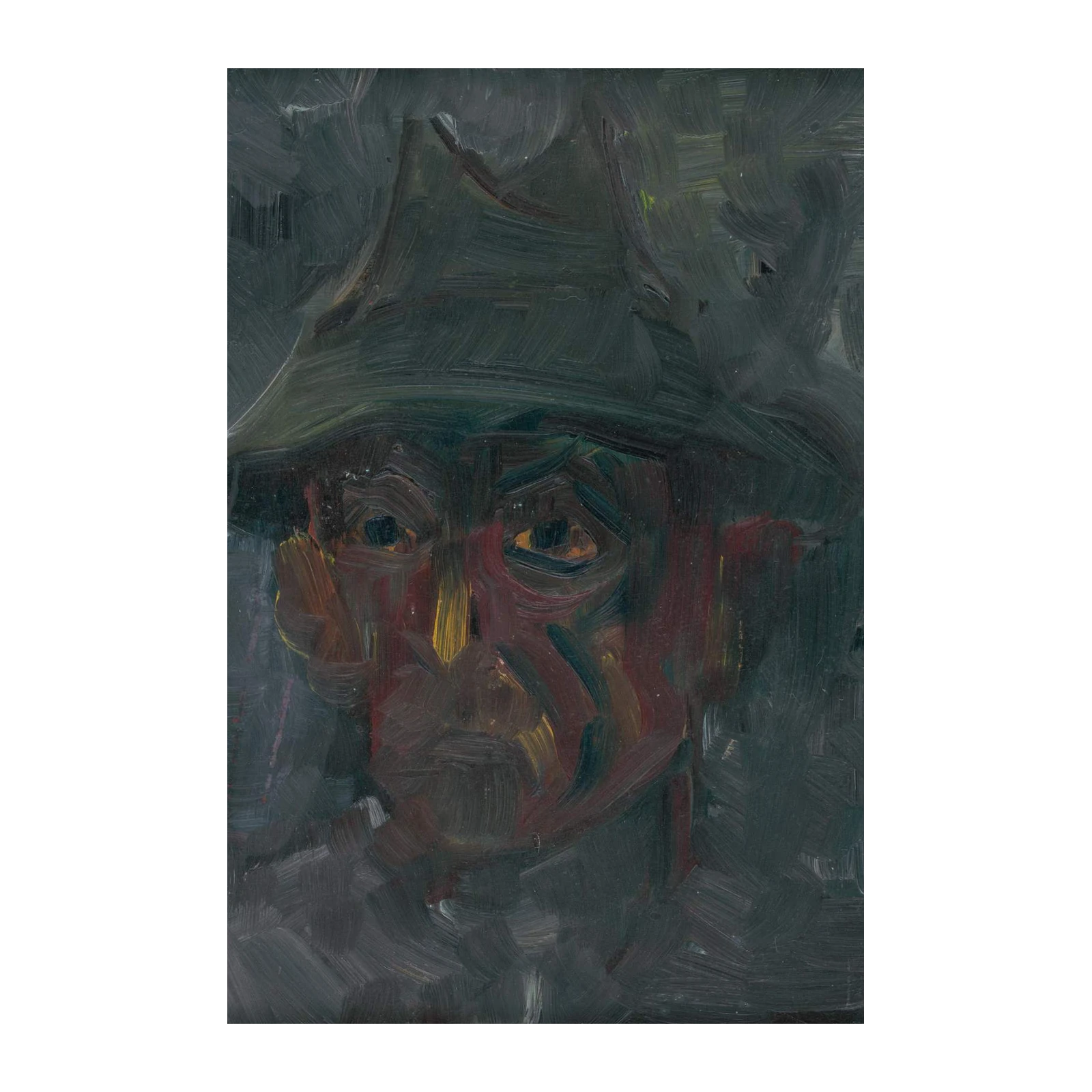Moody Portrait Fedora Wall Art