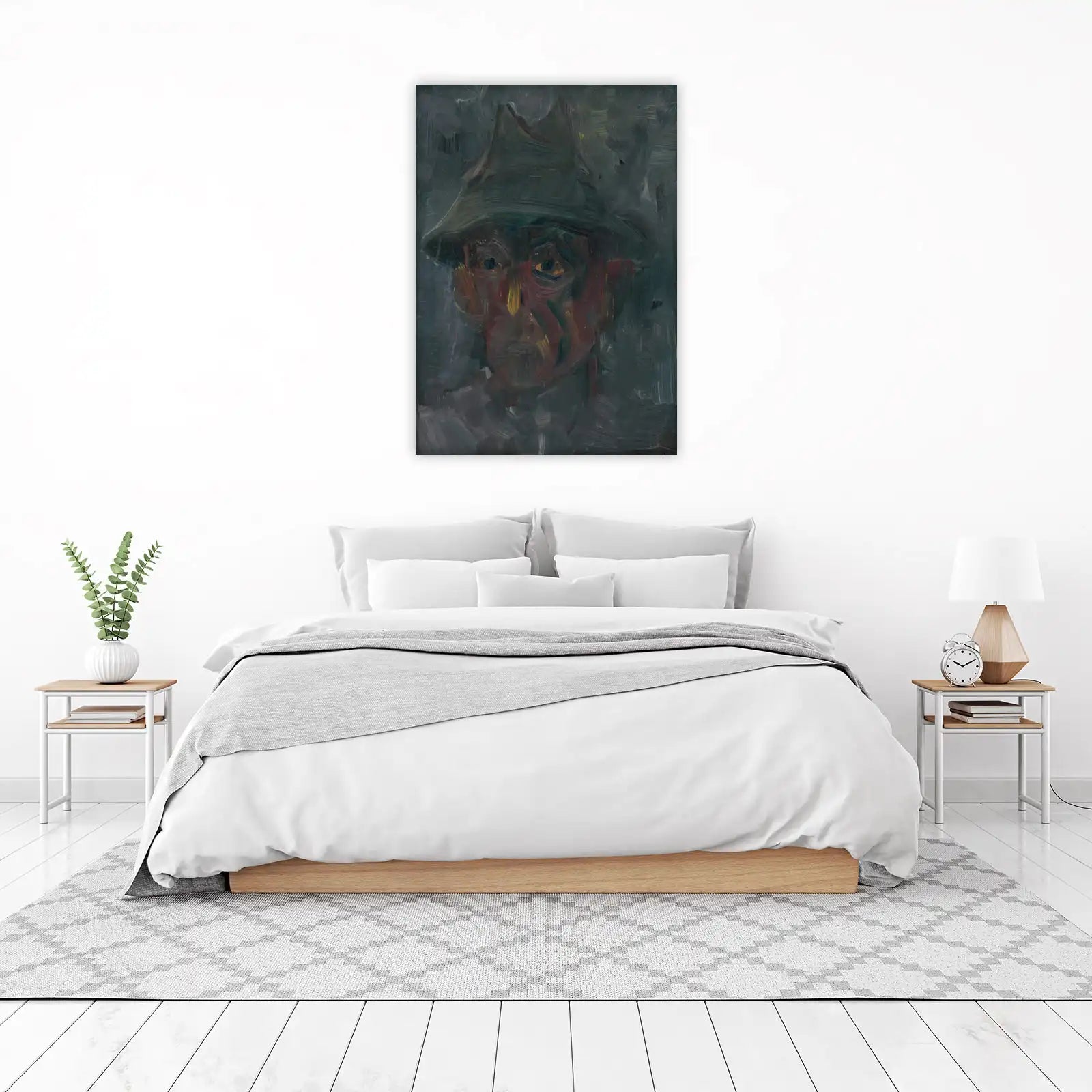 Moody Portrait Fedora Wall Art