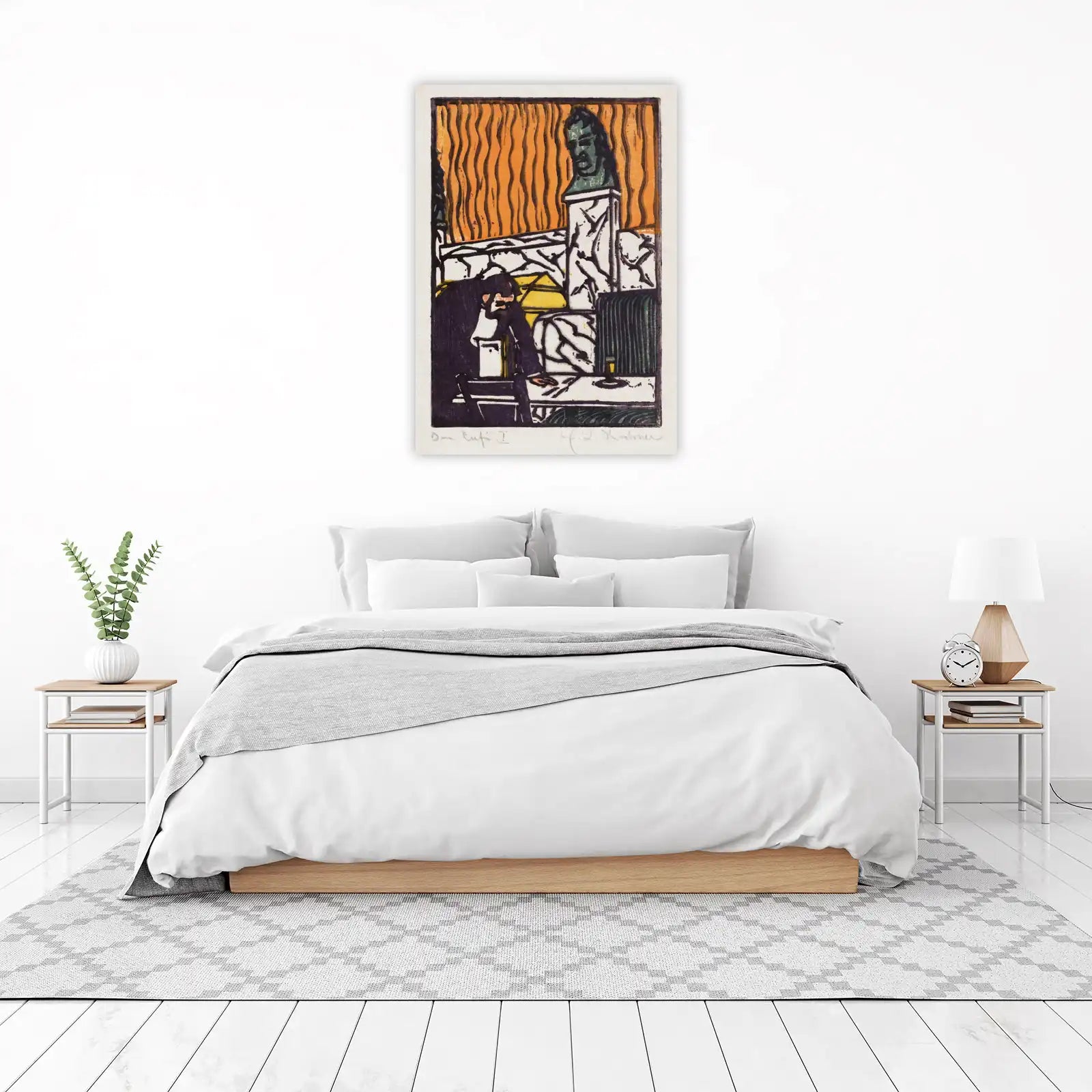 Cafe Scene Expressionist Wall Art