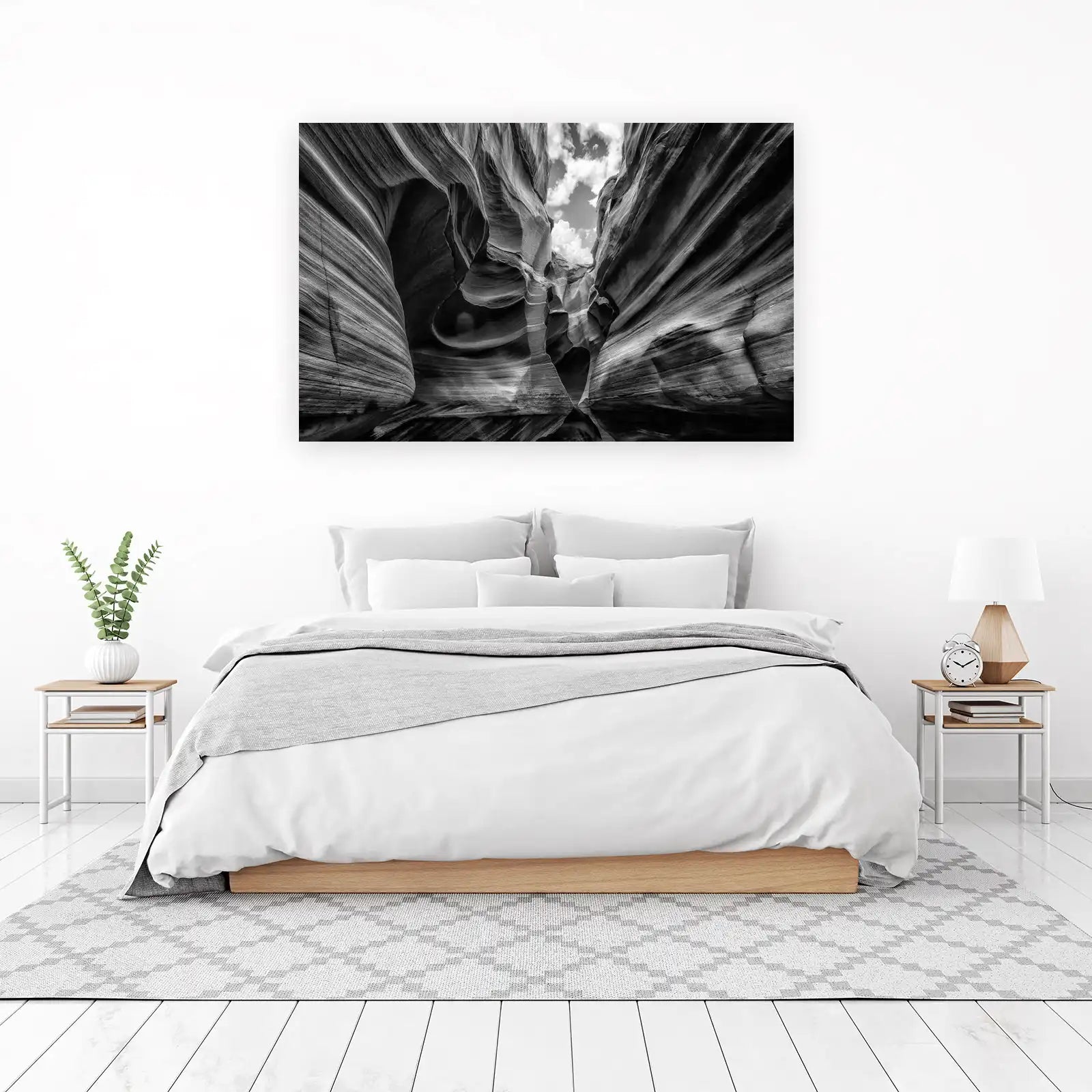 Antelope Canyon Black & White Wall Art