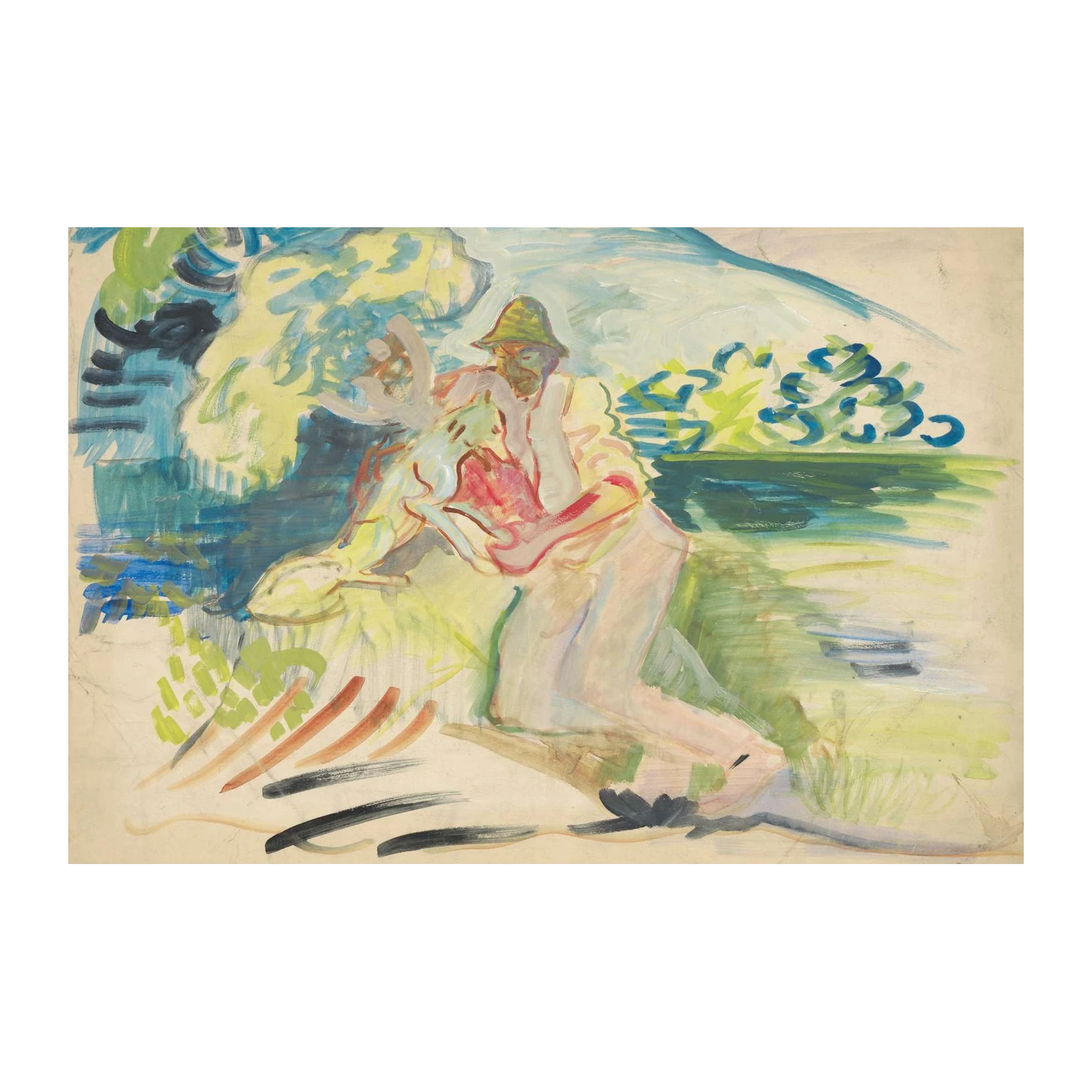 Embrace of Nature: Expressive Figures Wall Art