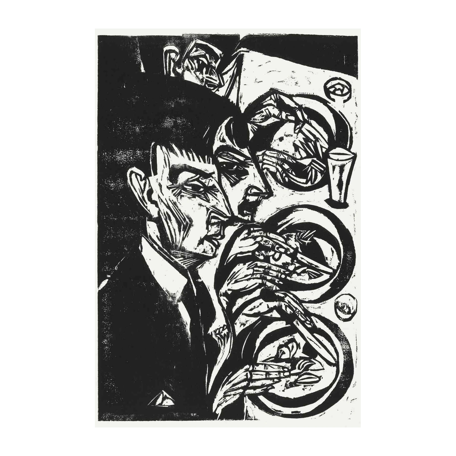 Expressionist Portrait & Hands Wall Art