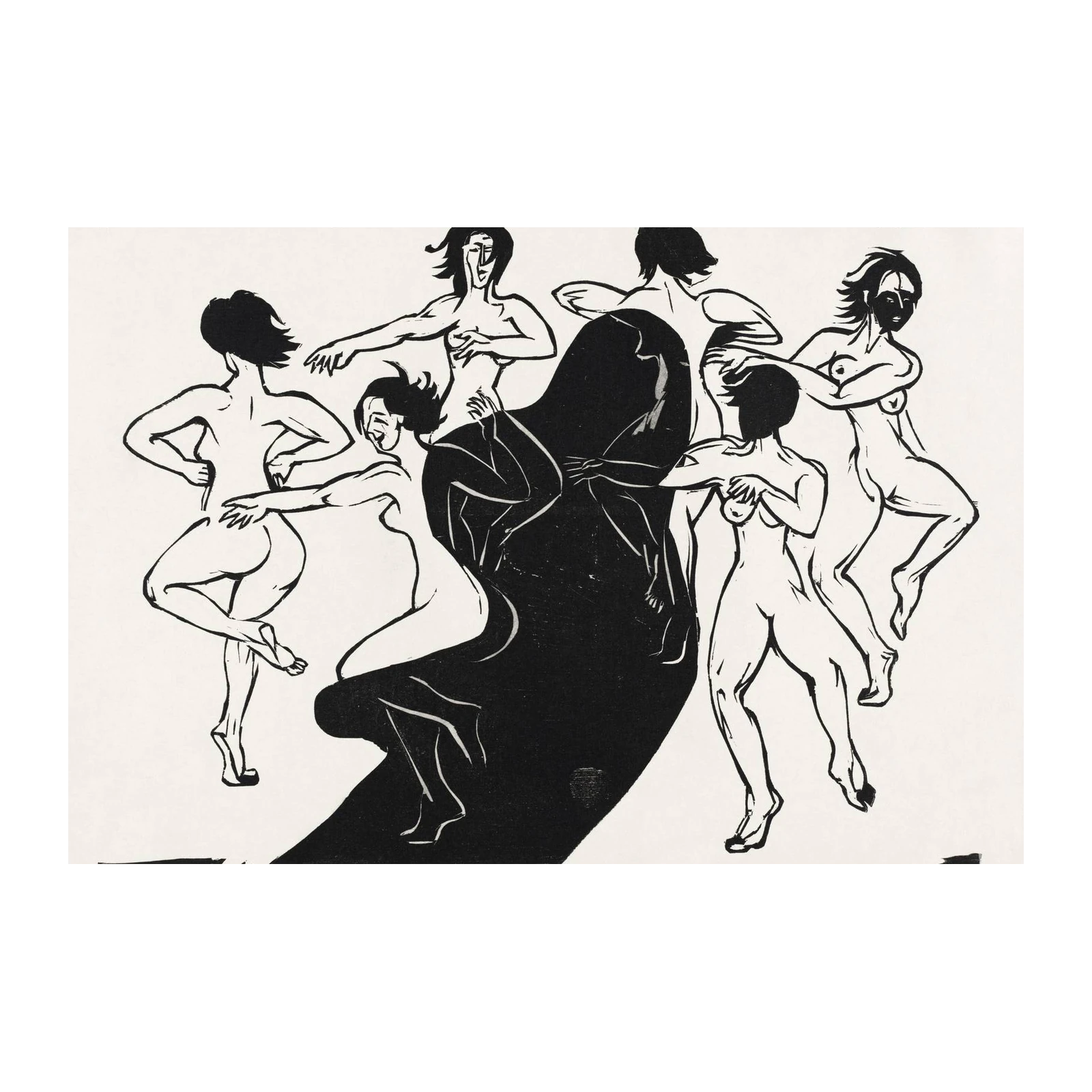 Expressive Dancers Black and White Wall Art