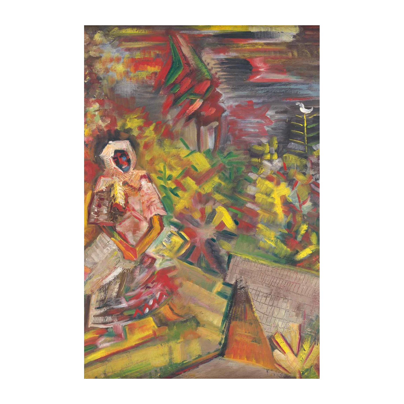 Vibrant Abstract Portrait Wall Art