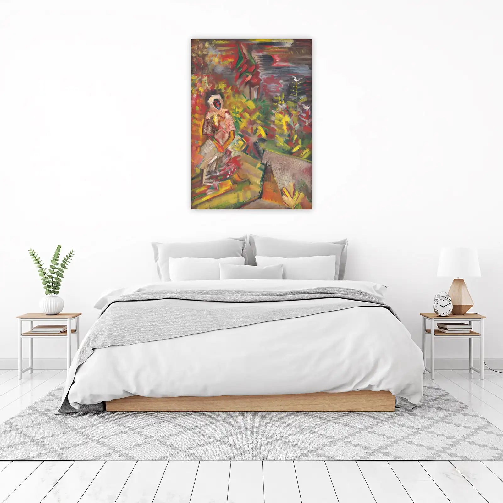 Vibrant Abstract Portrait Wall Art