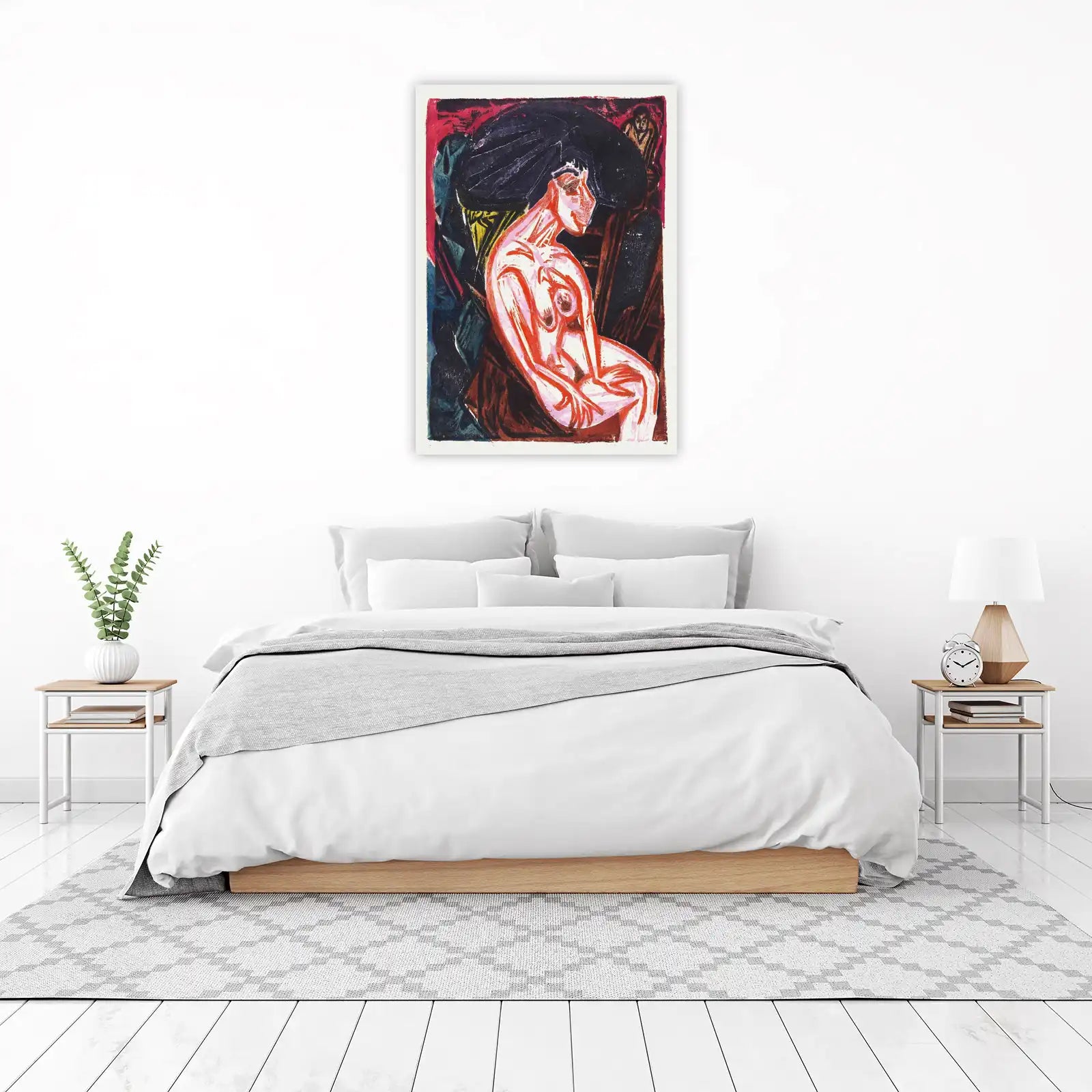 Expressive Portrait Nude Expressionist Wall Art