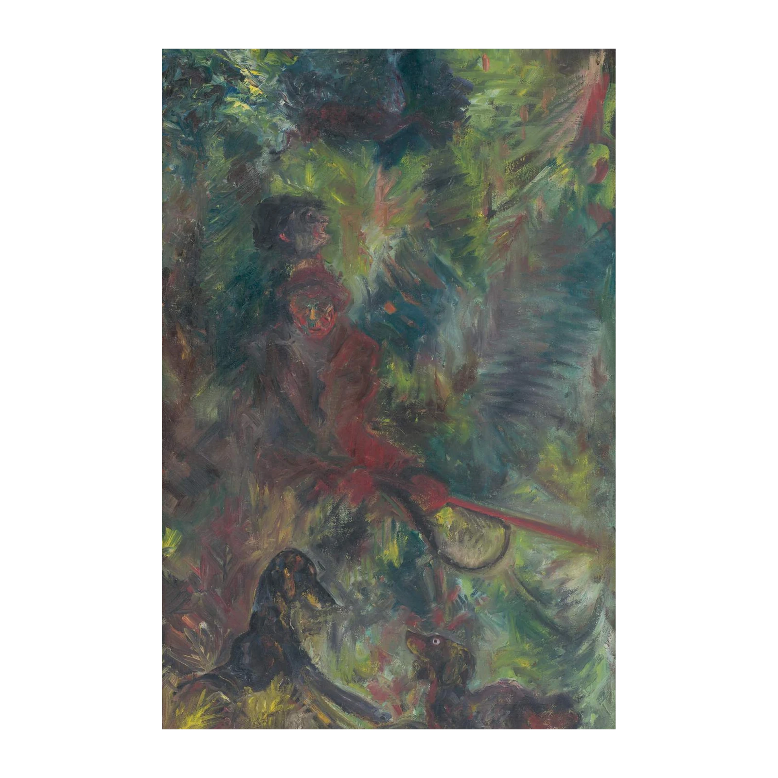 Impressionist Dog Scene Wall Art