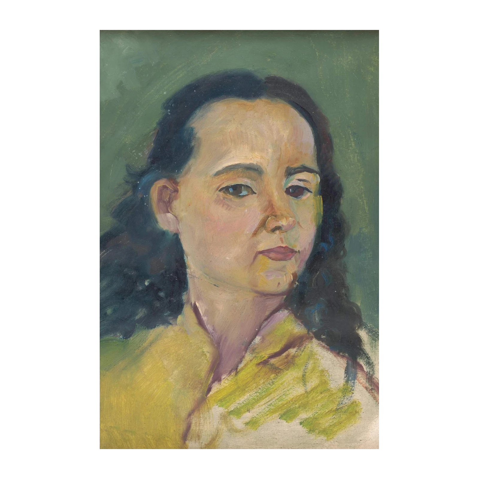 Expressive Portrait of a Woman Wall Art