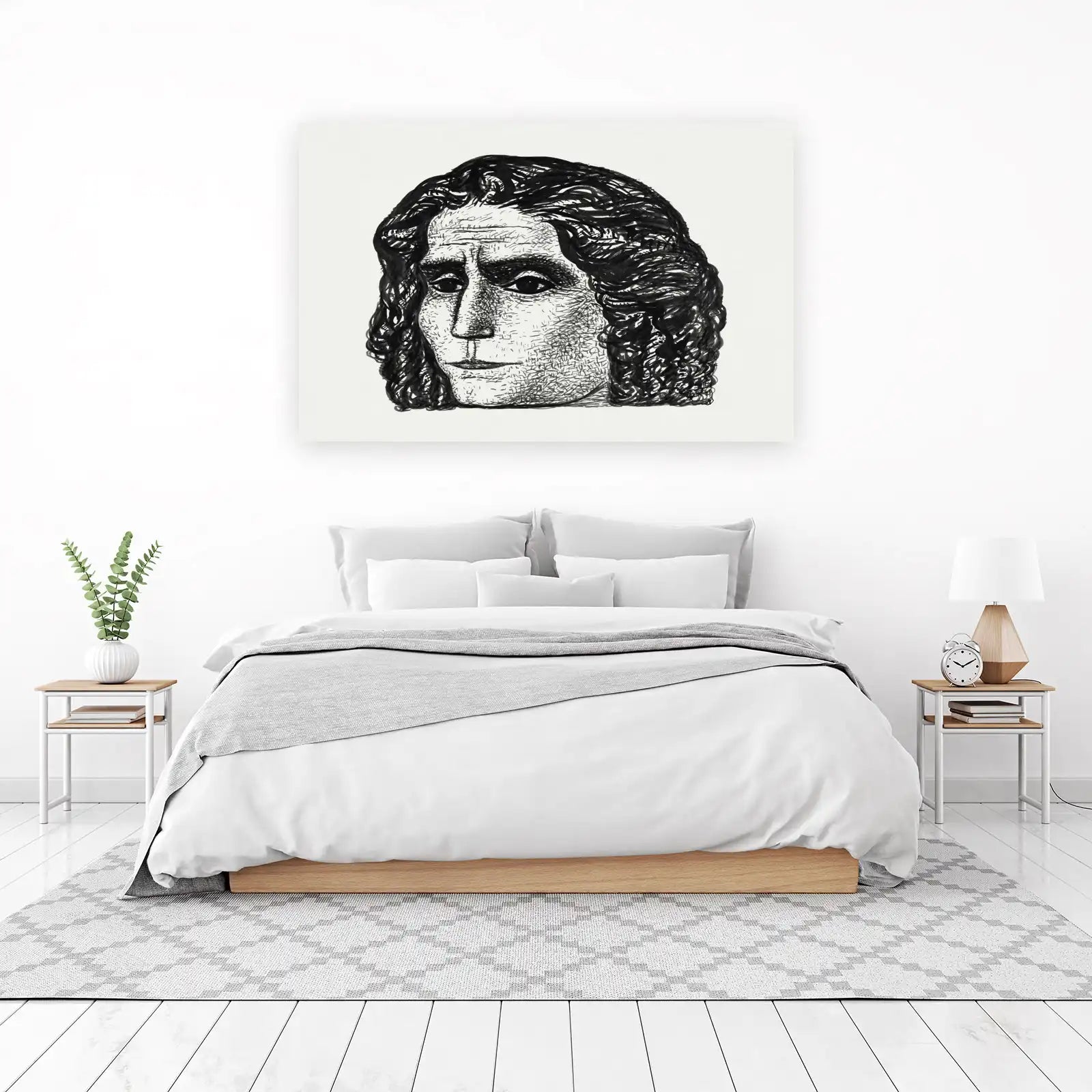 Intense Portrait Art Vintage Style Wall Art
