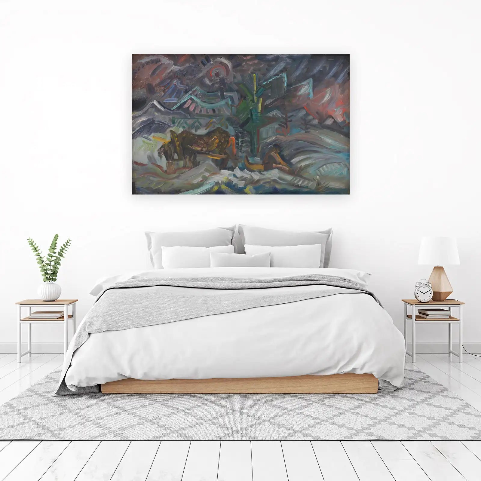 Abstract Horse & Rider Landscape Wall Art