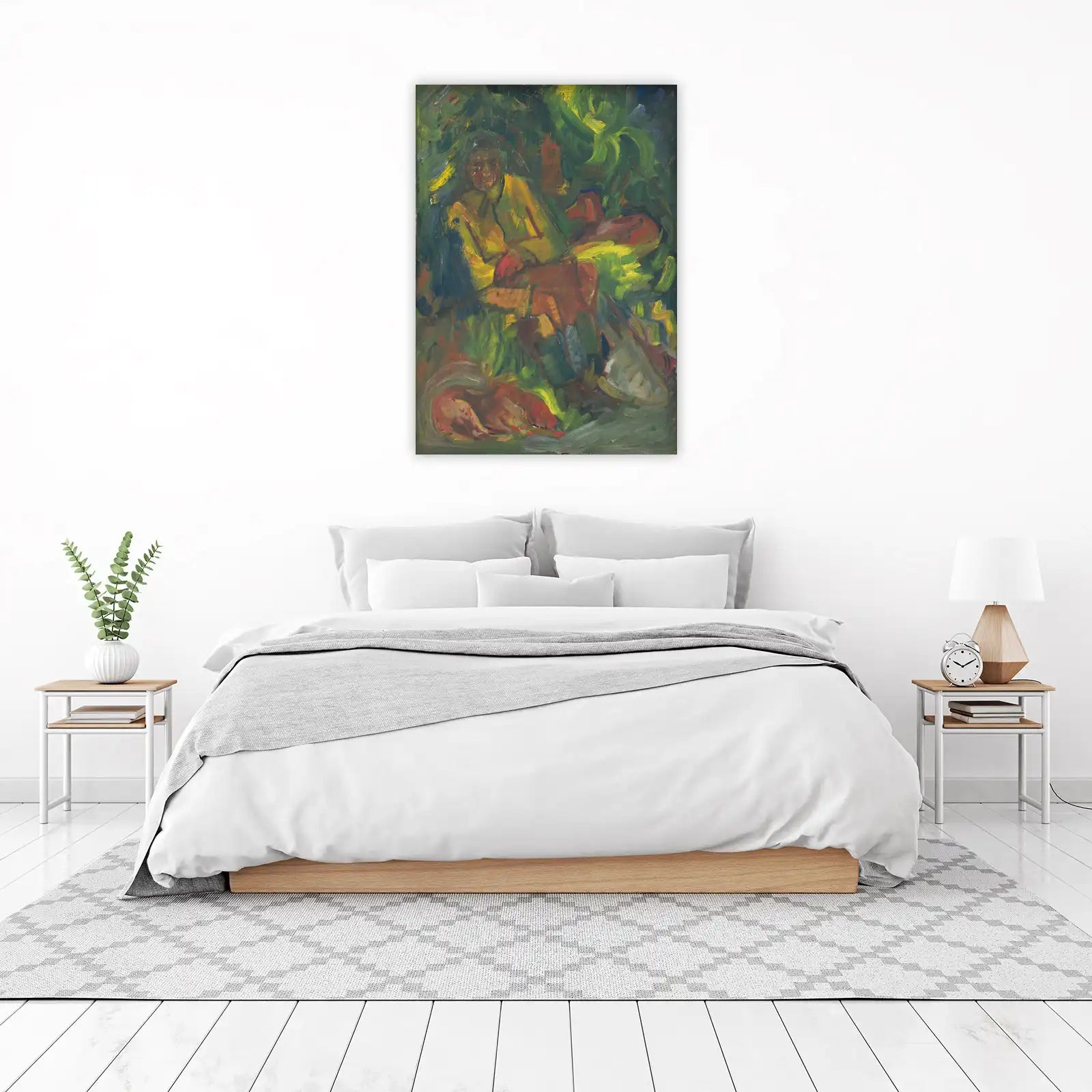 Expressive Portrait with Dogs Wall Art