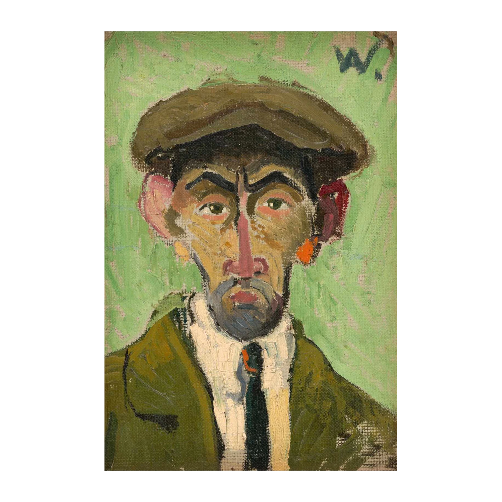 Expressive Portrait of a Man Wall Art