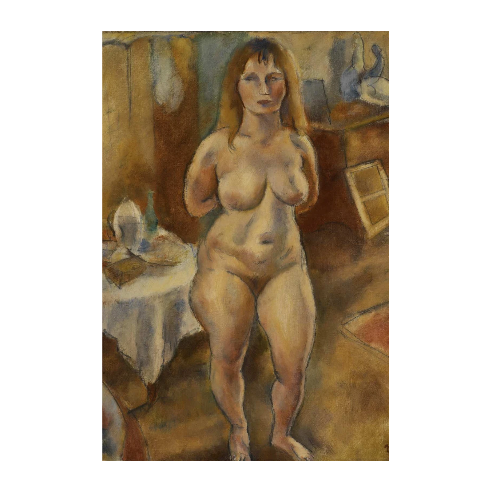 Figure Study Nude Woman Portrait Wall Art