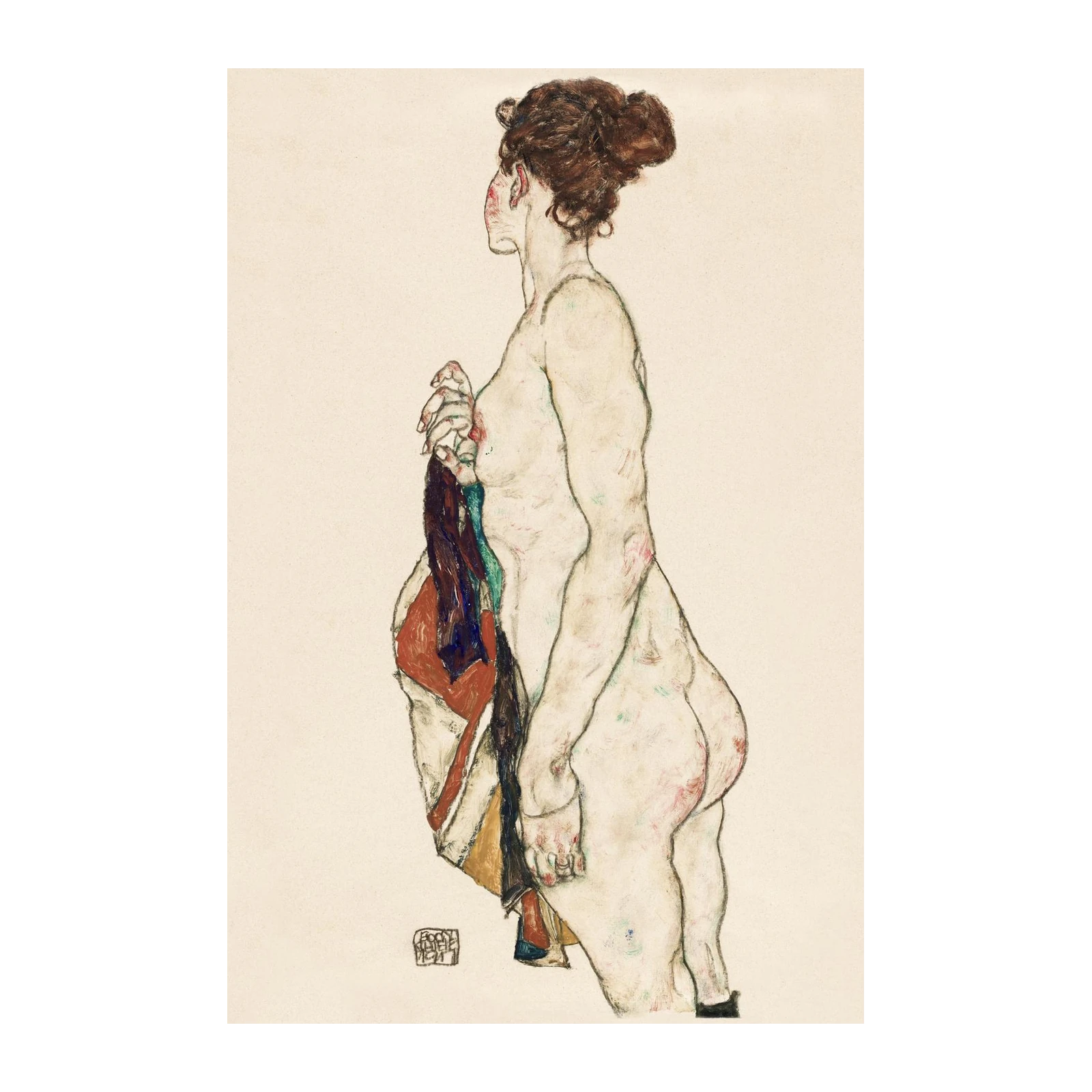 Egon Schiele Nude Study Wall Art