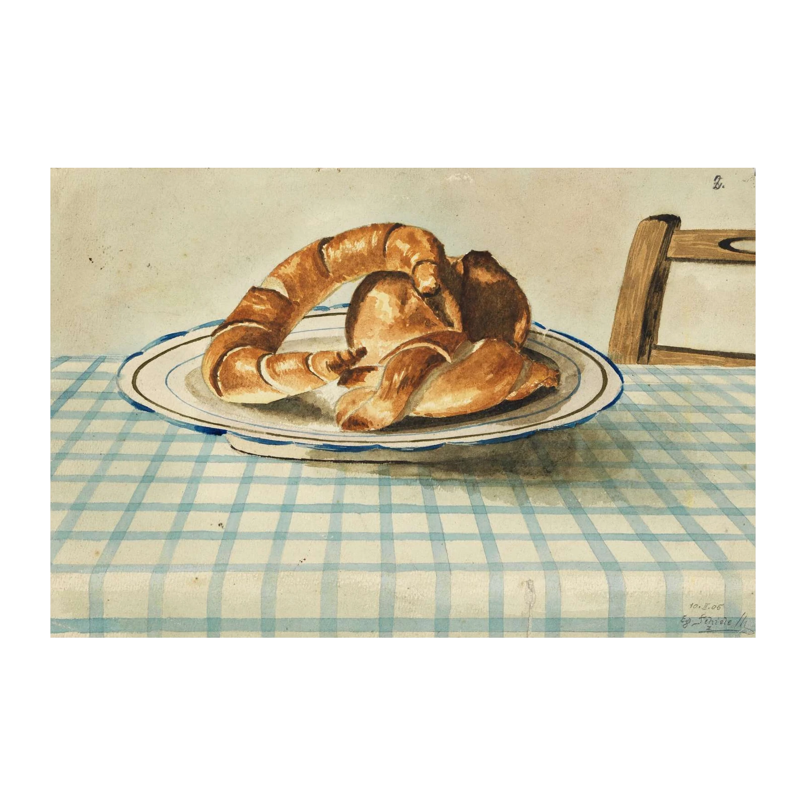 Artistic Croissant Still Life Wall Art