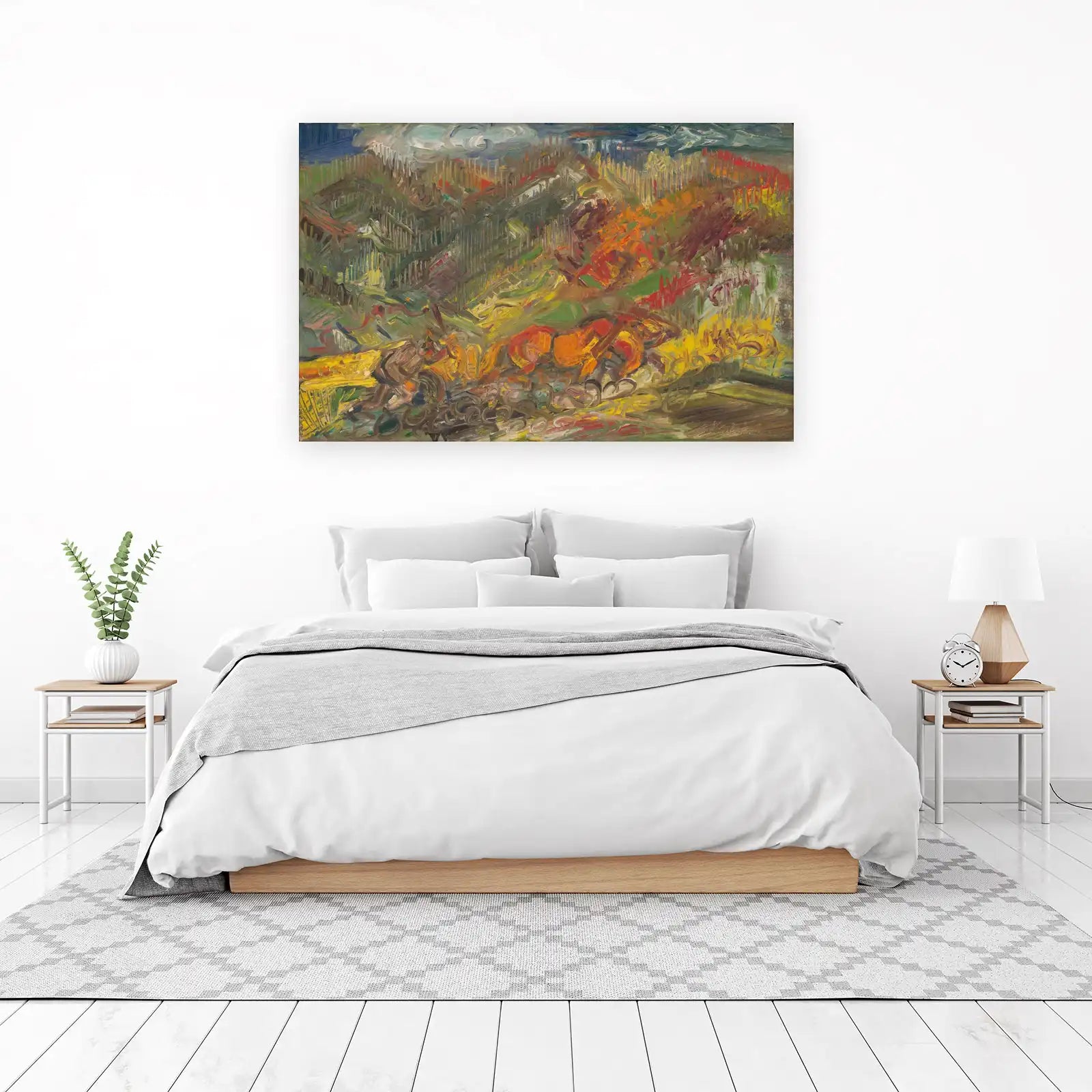 Expressive Horse Landscape Oil Painting Wall Art