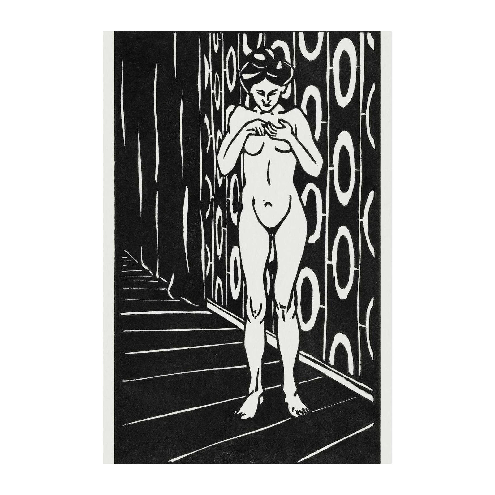 Nude Woman Abstract Art Wall Art