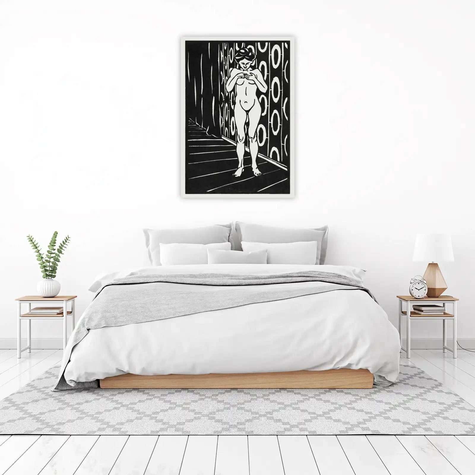 Nude Woman Abstract Art Wall Art