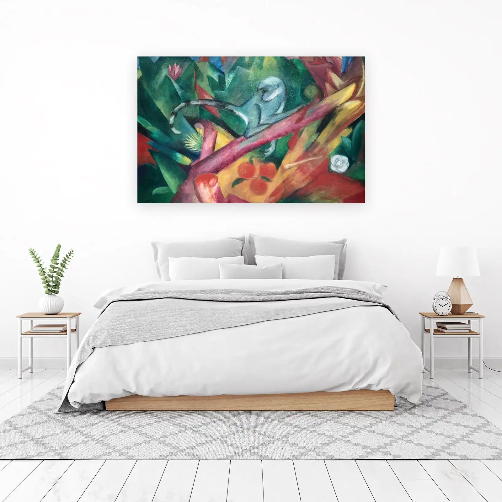 Blue Monkey Jungle Abstract Wall Art