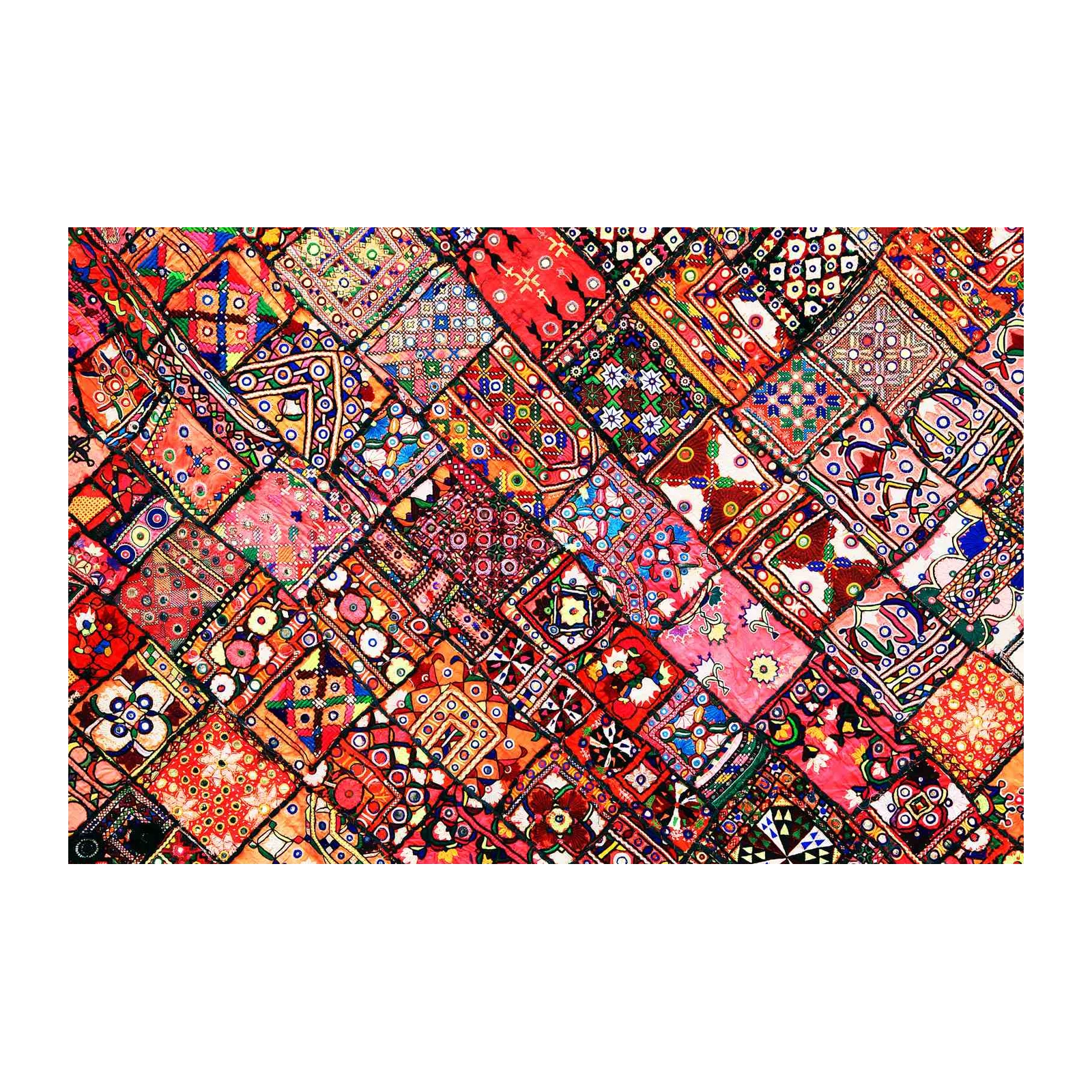 Vibrant Bohemian Patchwork Wall Art
