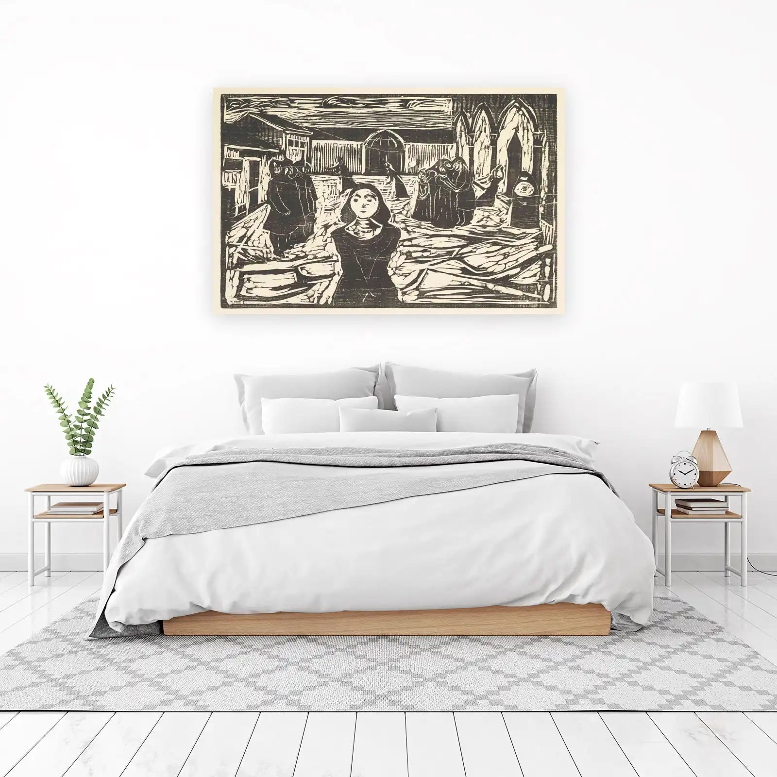 Gothic Figures Woodcut Wall Art