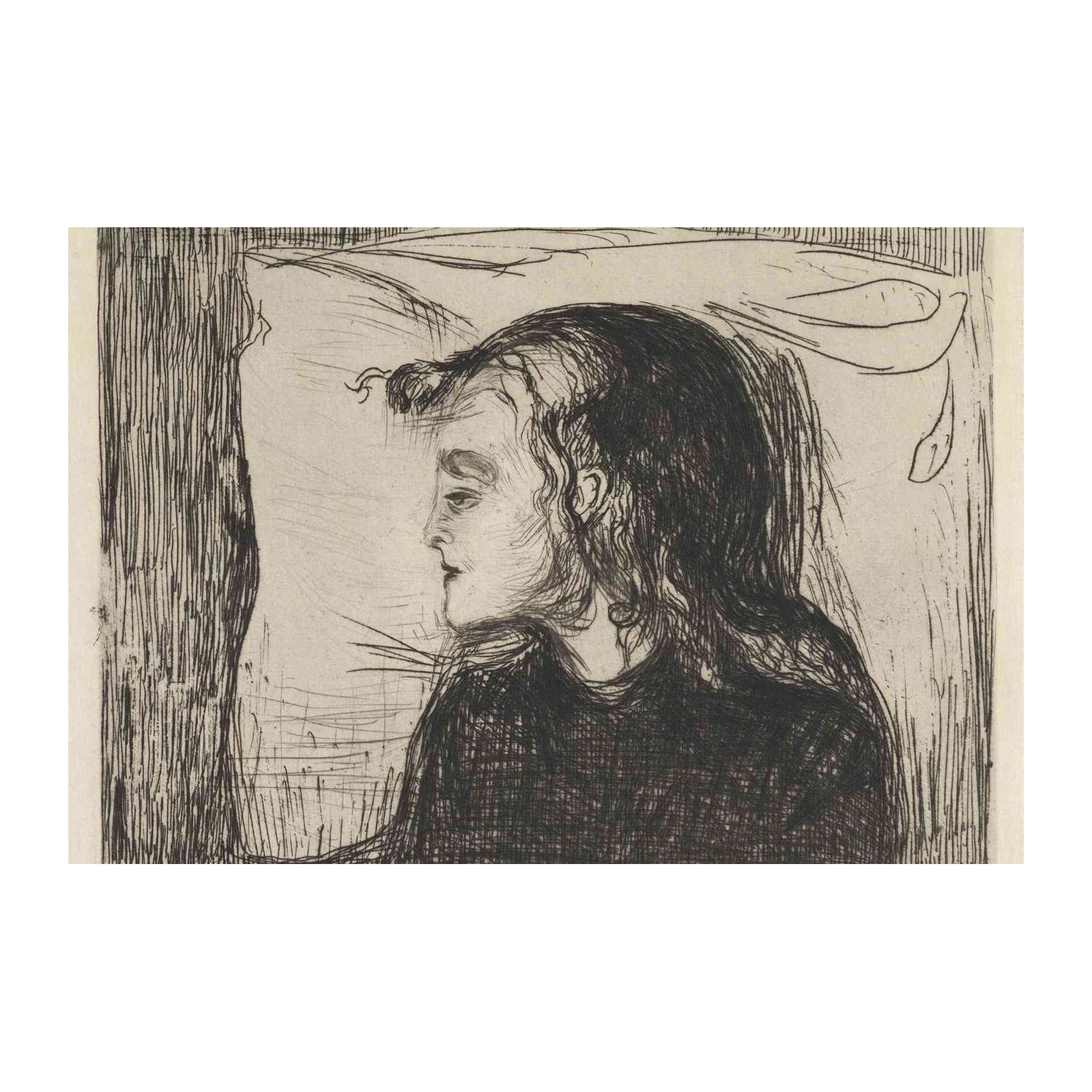 Melancholy Woman Portrait Wall Art